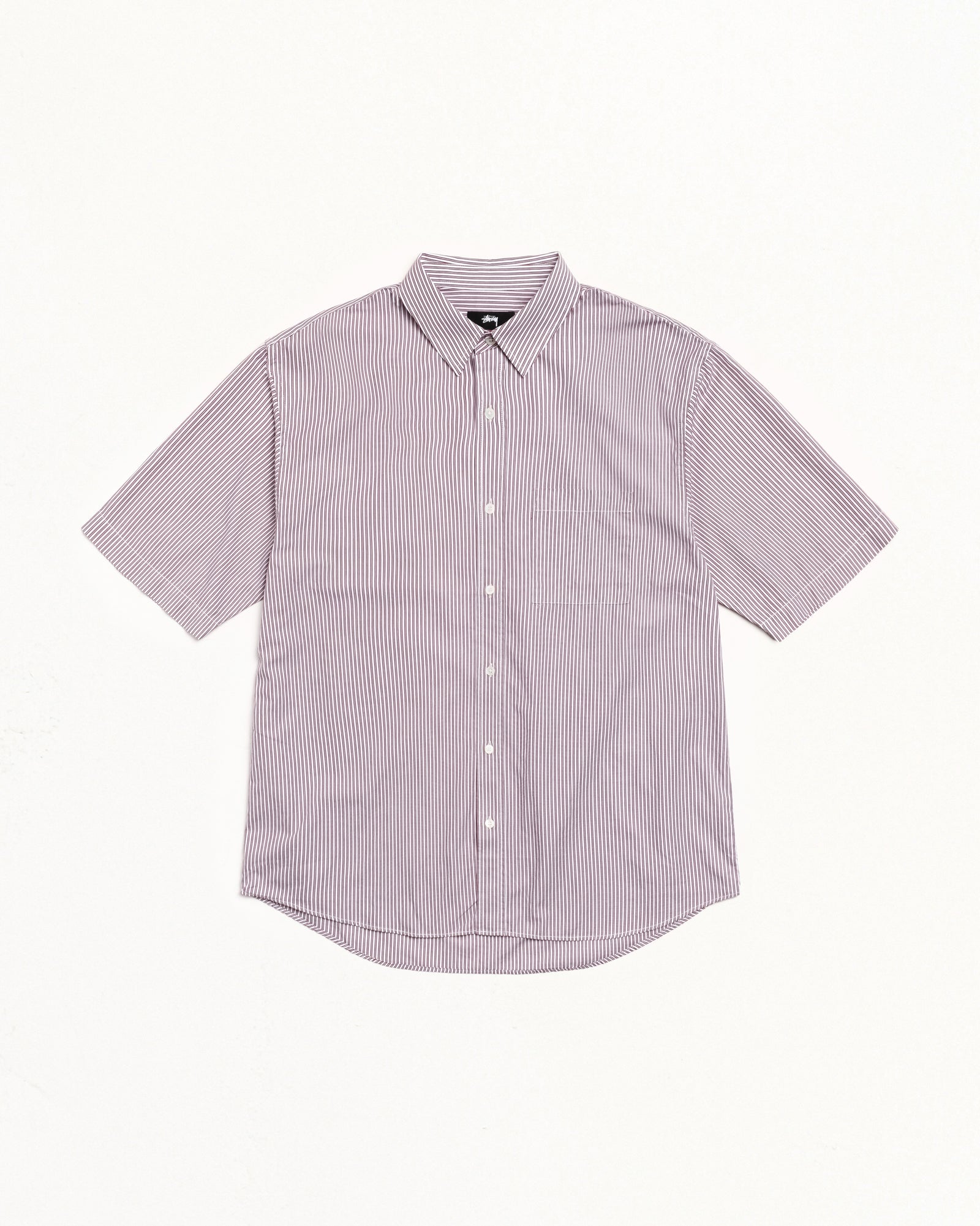 Stussy ボックスストライプシャツ Boxy SS Shirt 8 Ball Stripe – Burgundy | Shirts | Stüssy Japan