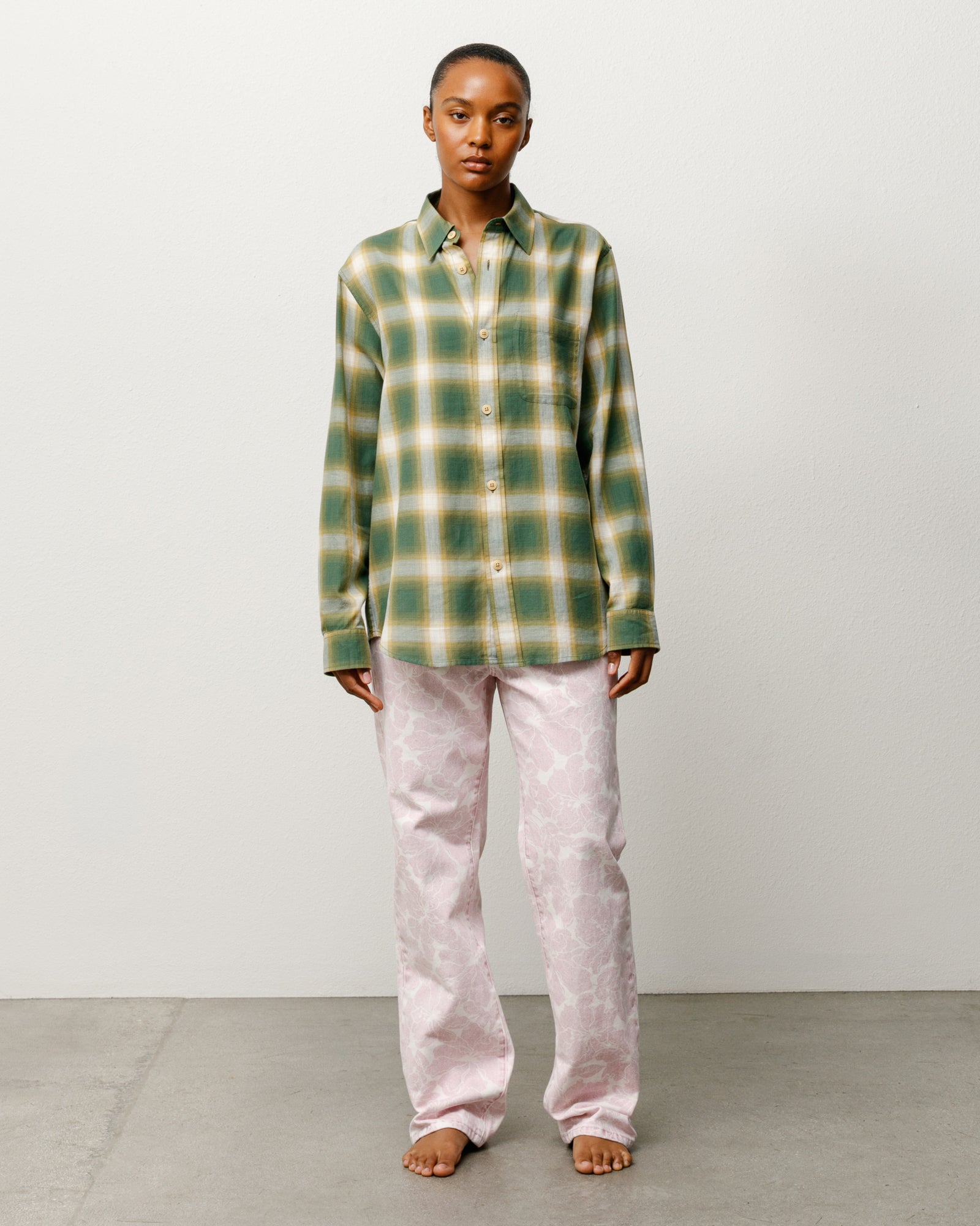 Beach Ombre Plaid Shirt – Green | Tops & Shirts | Stüssy Japan