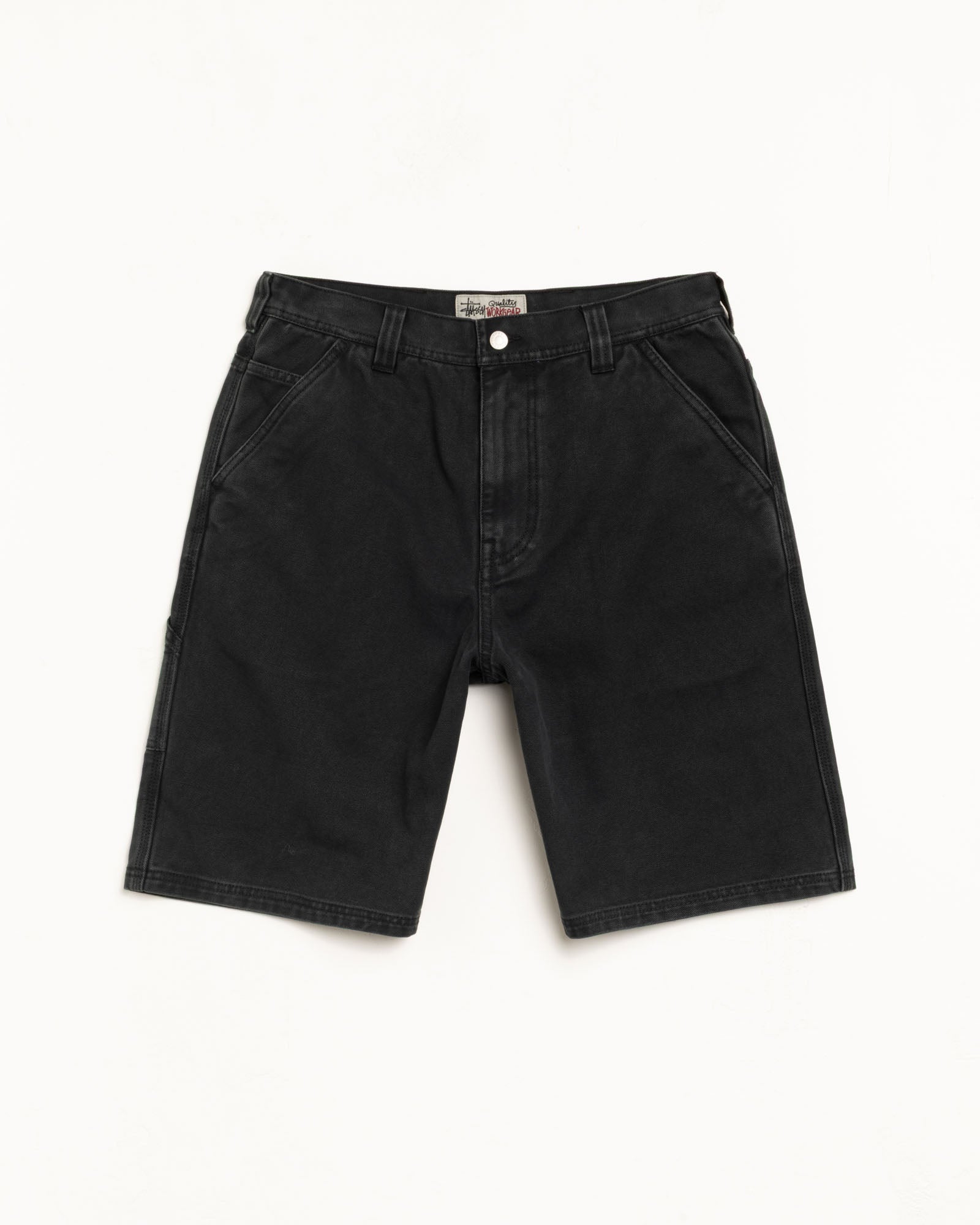 Washed Canvas Work Short – Black | Shorts | Stüssy Japan