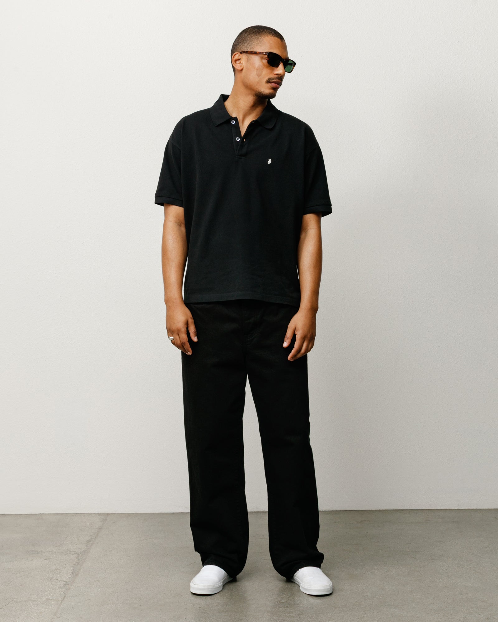Classic Pique Polo – Black | Tops & Knits | Stüssy Japan