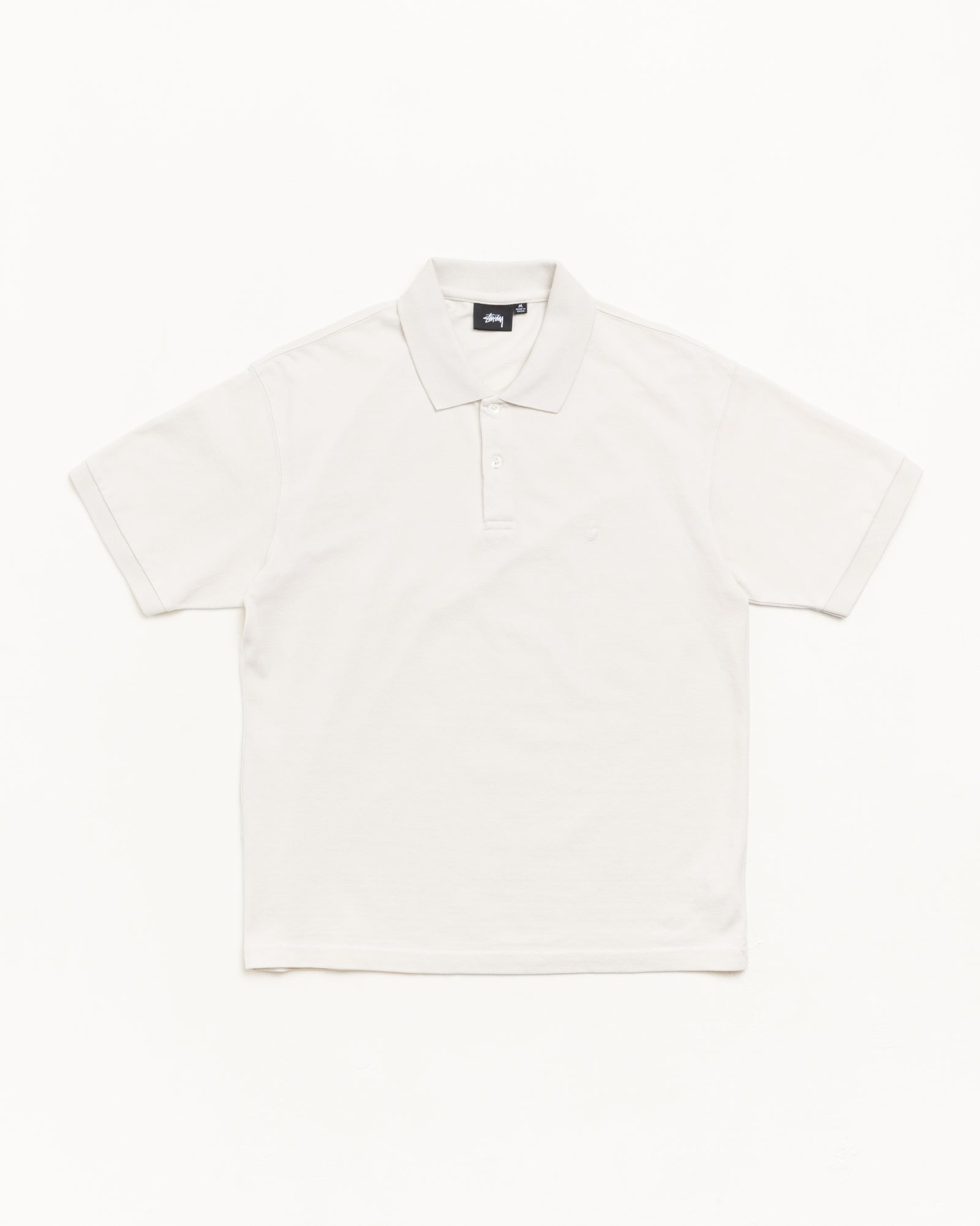 Fred Perry×Stussy ポロシャツ ホワイト 38\"Mサイズ STUSSY(ステューシー) / ×FRED PERRY/鹿の子ポロシャツ/38/コットン