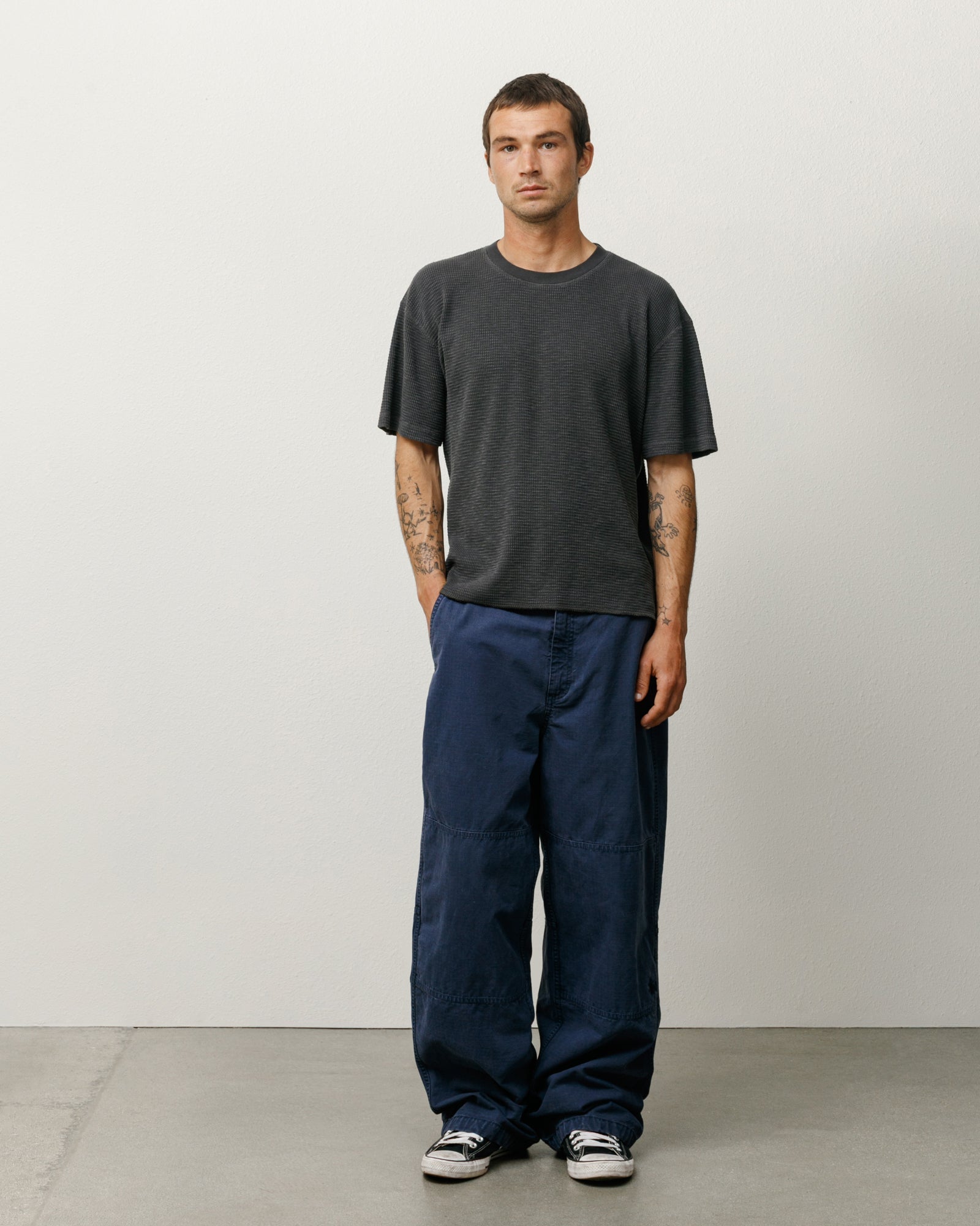 Pigment Dyed Ss Thermal – Faded Black | Tops & Knits | Stüssy Japan