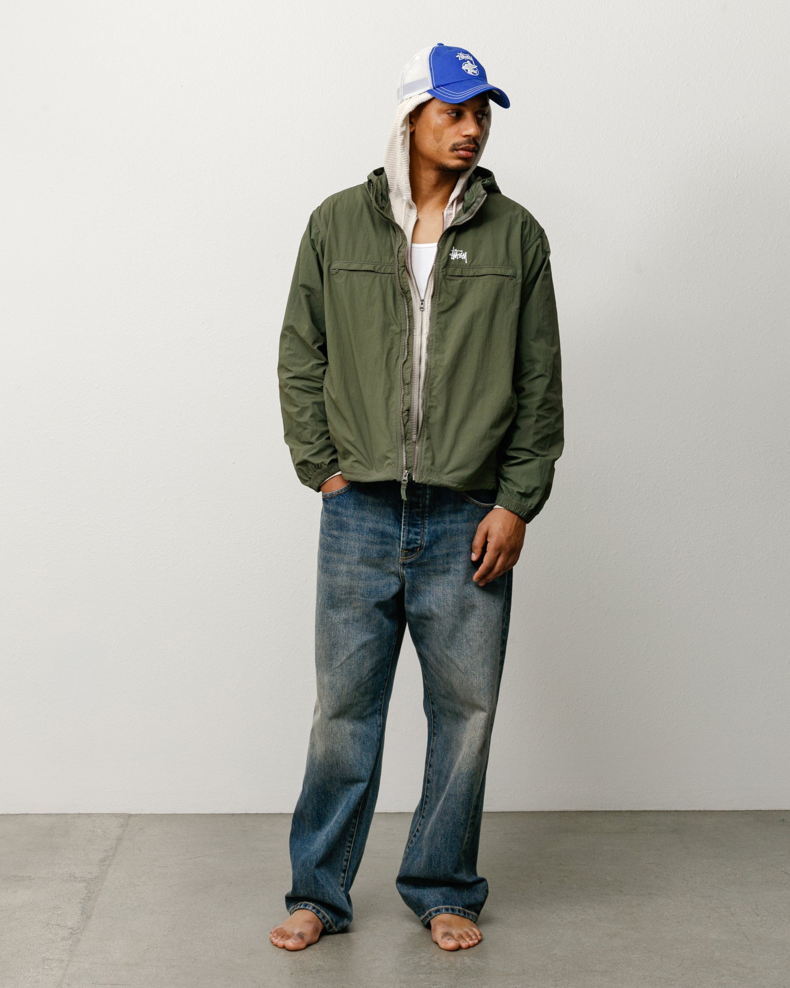 Lightweight Hooded Jacket – Olive | Outerwear | Stüssy Japan