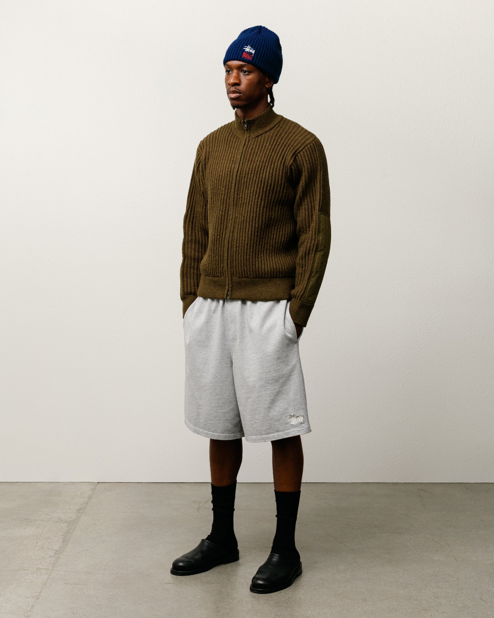 Lambs Wool Zip Sweater – Green | Tops & Knits | Stüssy Japan