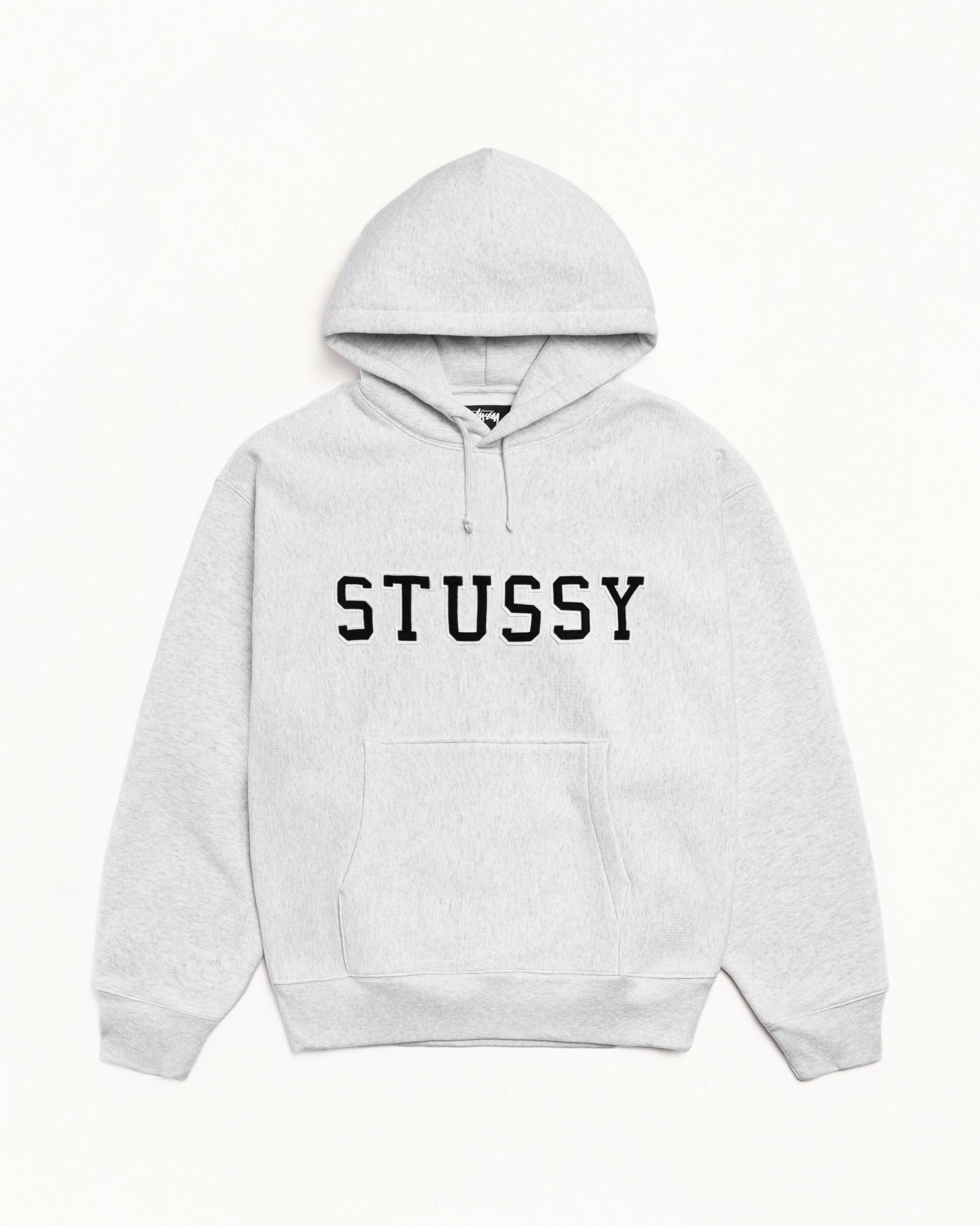 Felt Applique Hoodie – Ash Heather | Sweats | Stüssy Japan