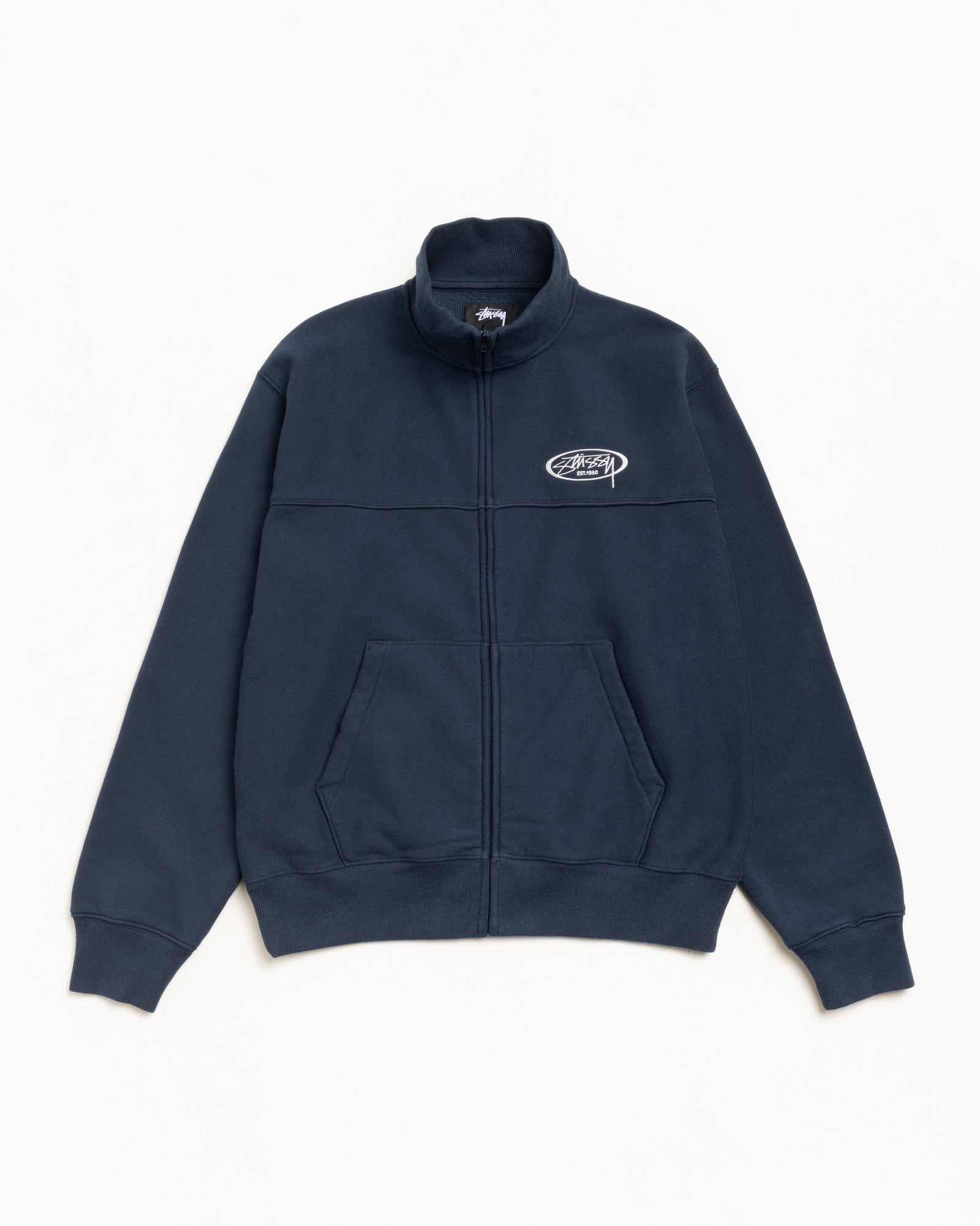 Fleece Track Jacket – Navy | Zip-up Fleece | Stüssy Japan