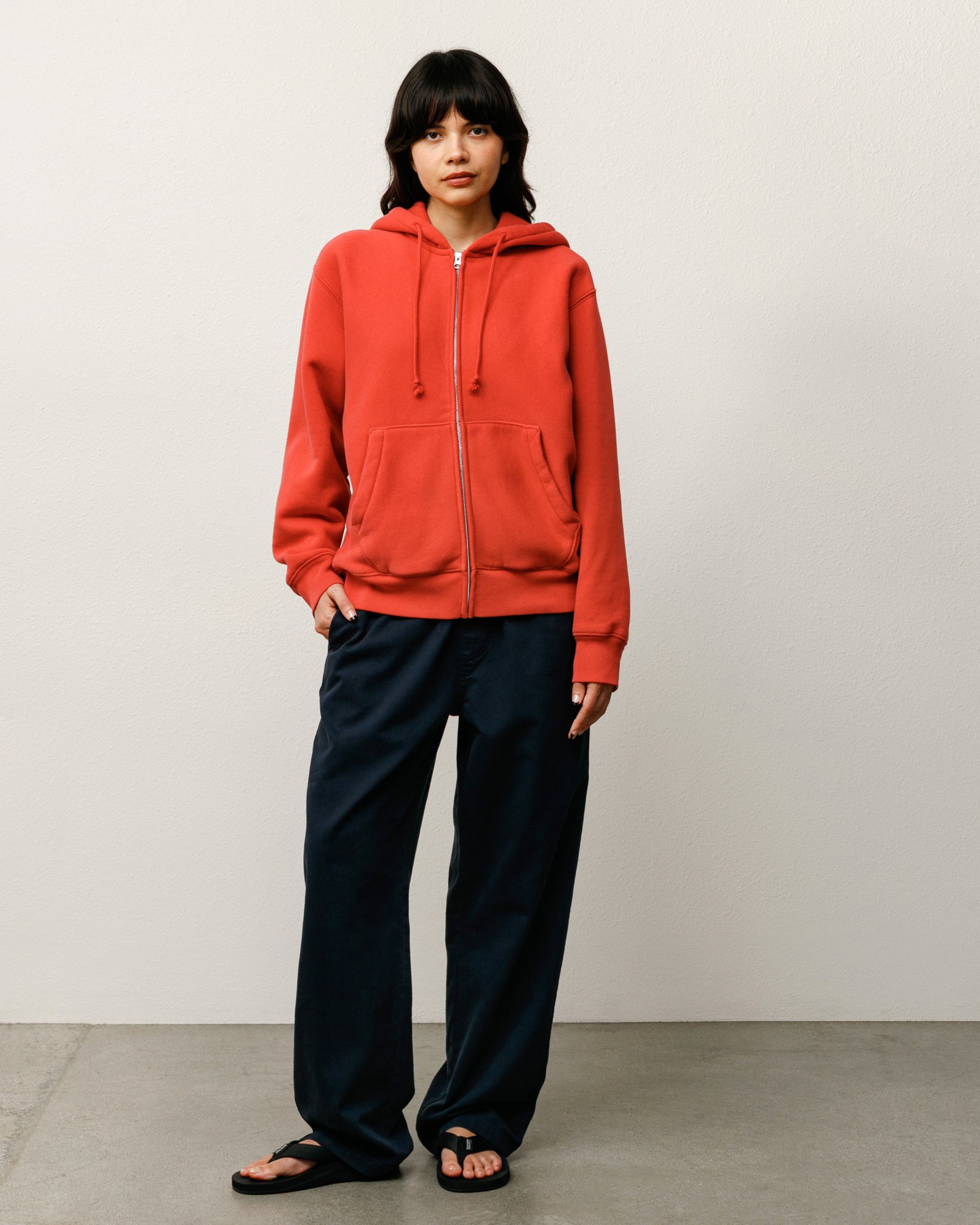 Fleece Zip Hoodie – Red | Zip-up Fleece | Stüssy Japan