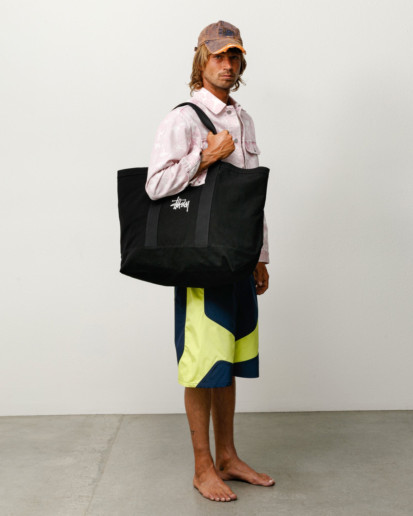 Canvas Extra Large Tote – Black | Accessories | Stüssy Japan
