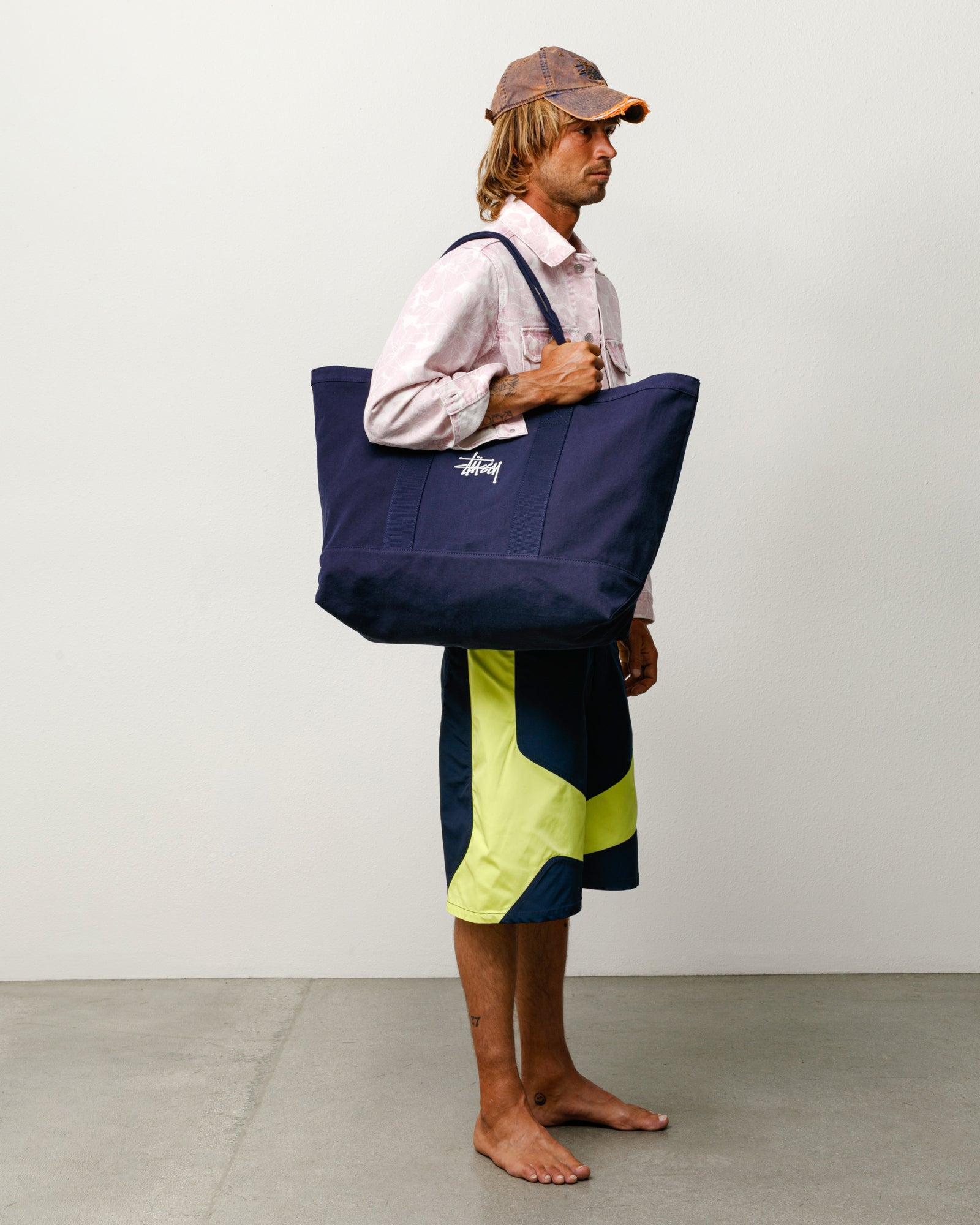 Canvas Extra Large Tote – Navy | Accessories | Stüssy Japan