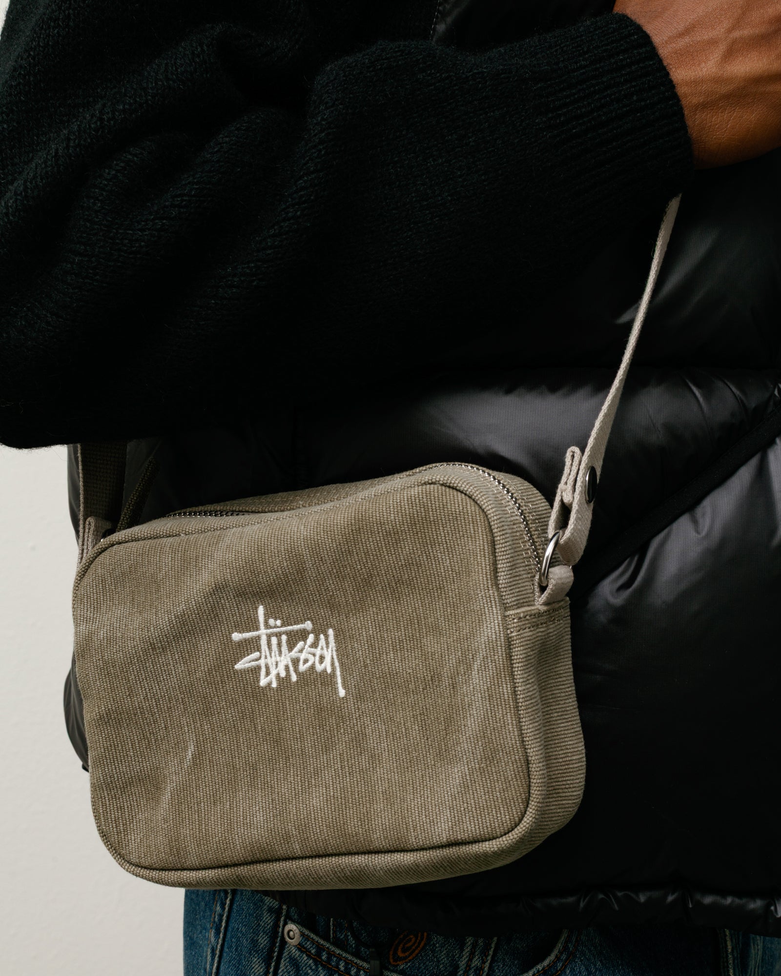Waxed Canvas Pouch – Stone | Accessories | Stüssy Japan Waxed Canvas Pouch – Stone | Accessories | Stüssy Japan