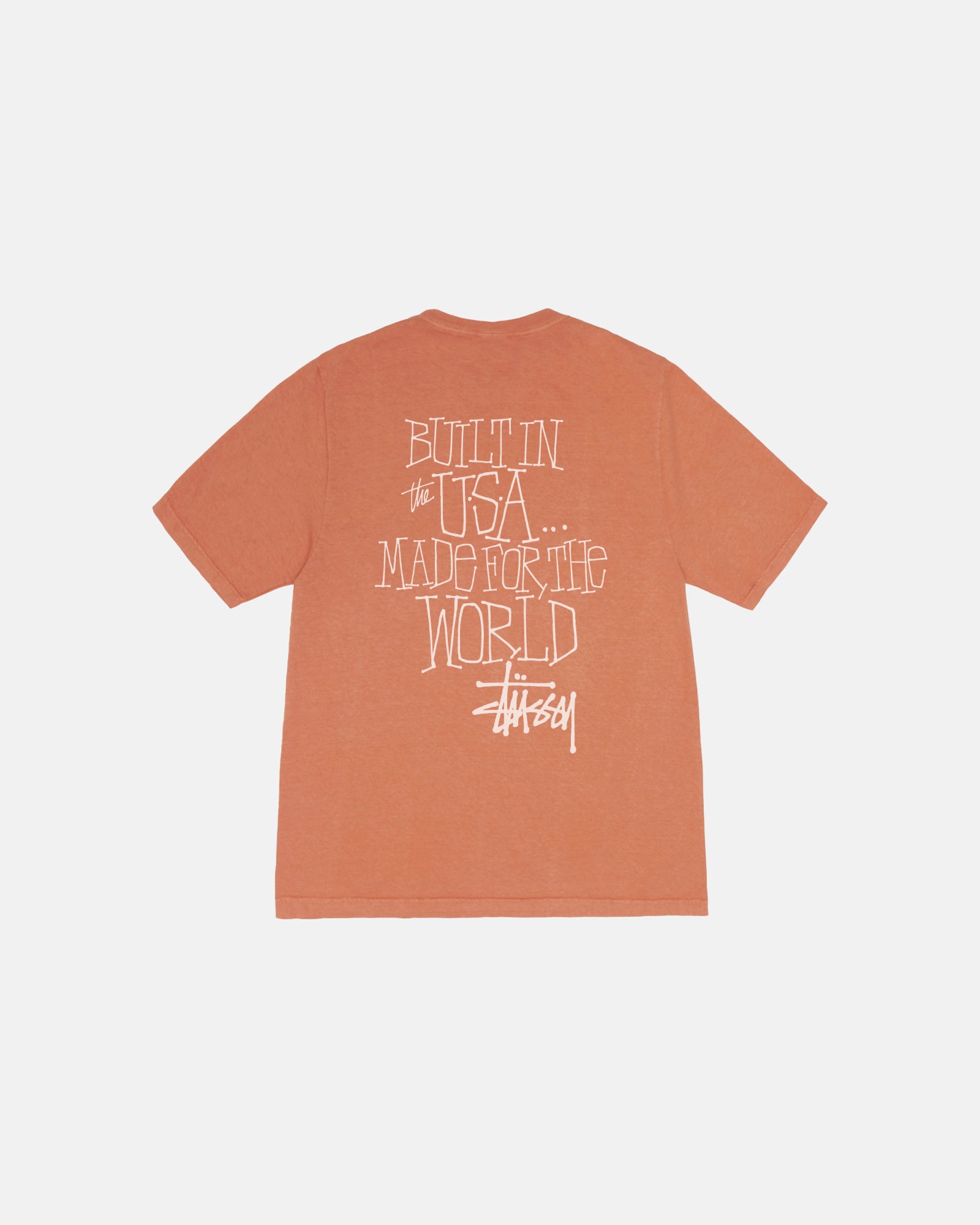 Built In Usa Tee Pigment Dyed in rust – Stüssy Japan