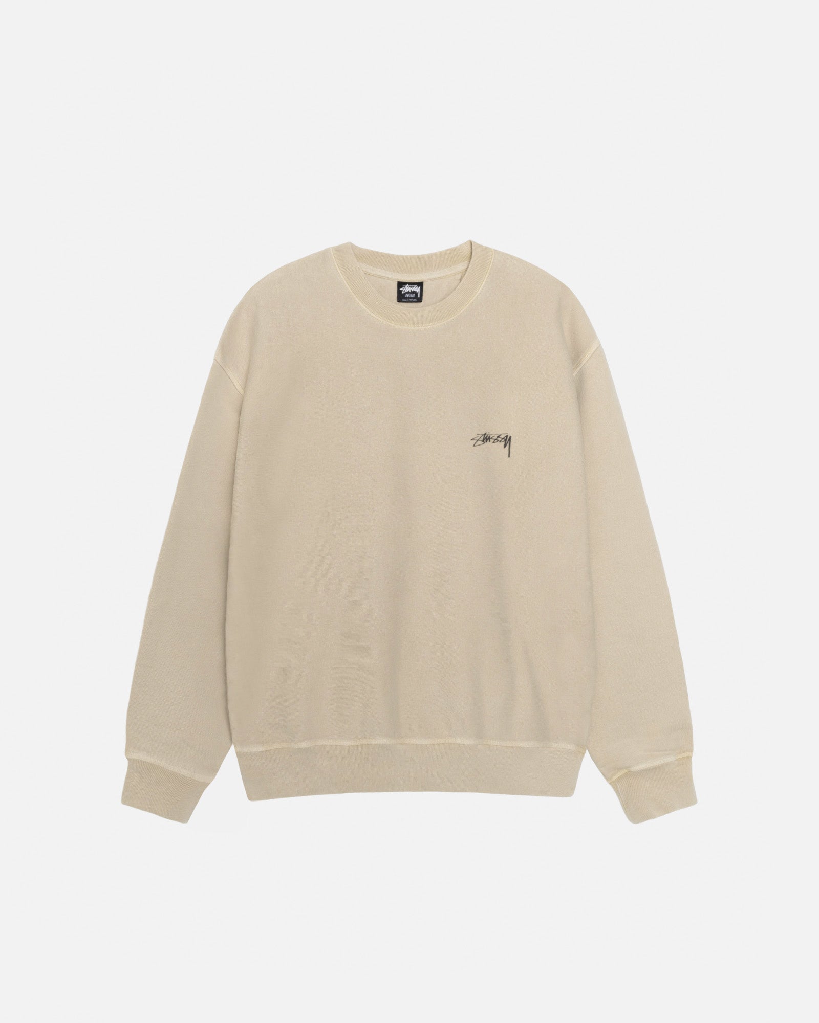 Smooth Stock Crew Pigment Dyed in khaki – Stüssy Japan