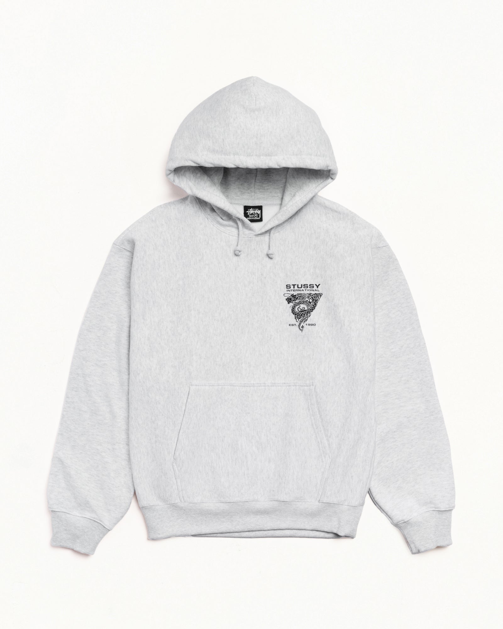 【美品】stussy hooded sweat M グレー ステューシー パーカー NY刺繍 Hoodie メンズ SIZE M STUSSY