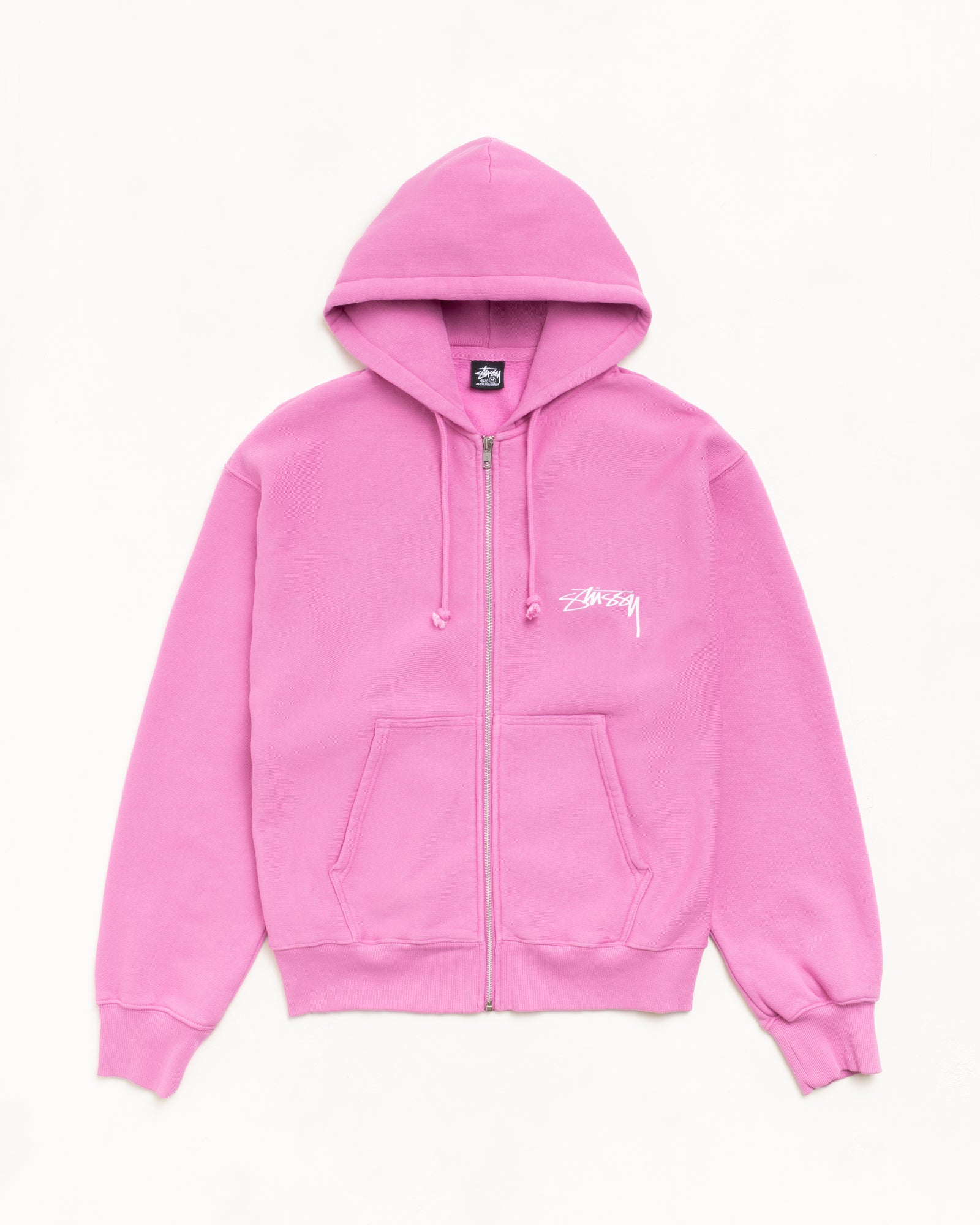 Skate Stack Zip Hoodie Pigment Dyed – Pink | Sweats | Stüssy Japan