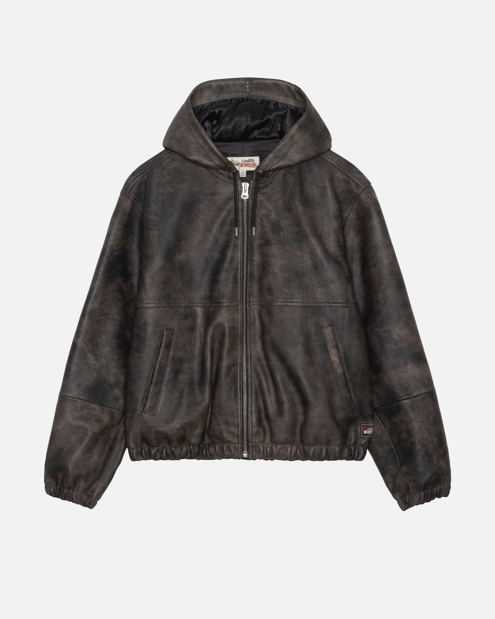 Work Jacket Stonewash Leather in washed black – Stüssy Japan