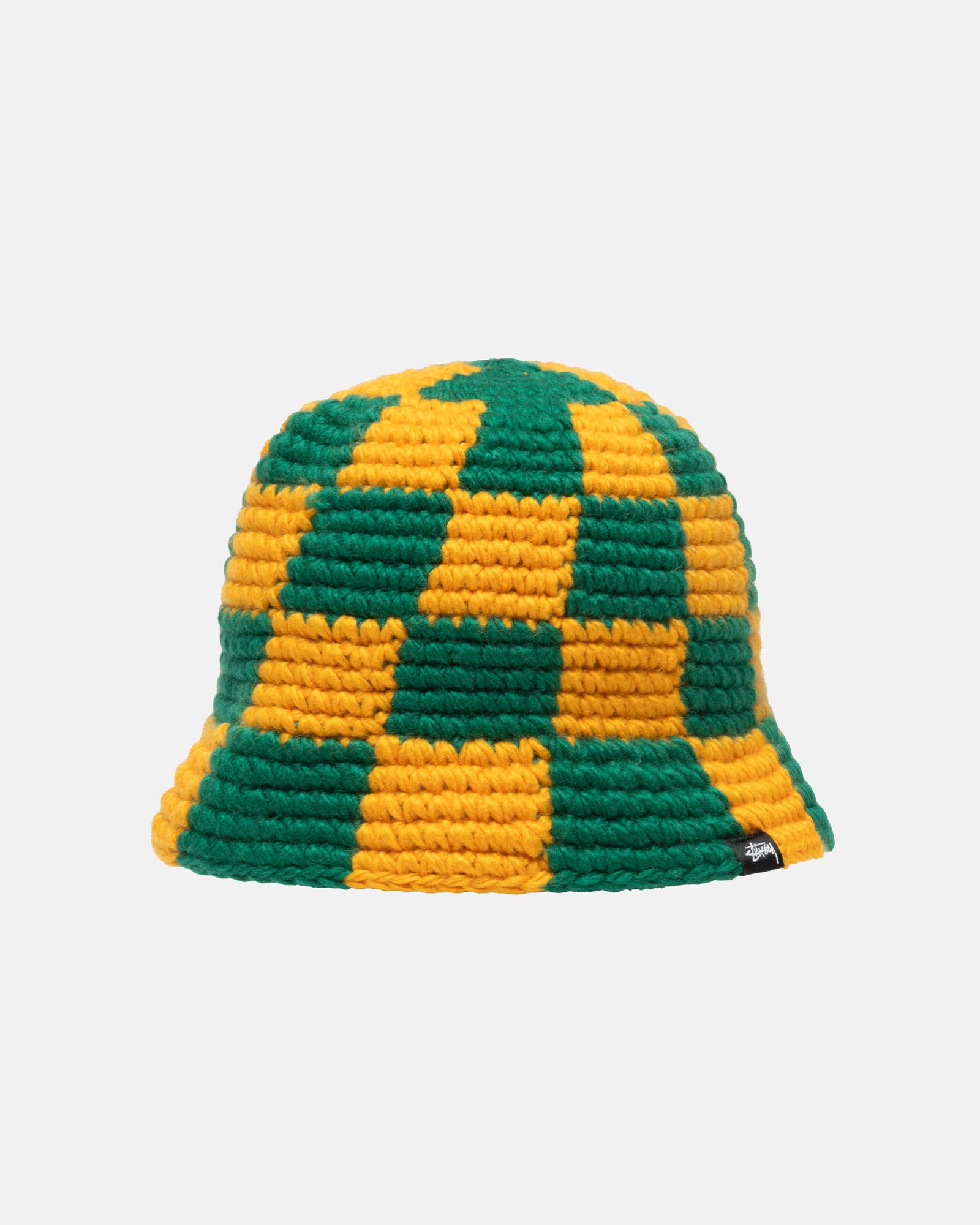 BUCKET HAT CHECKER KNIT