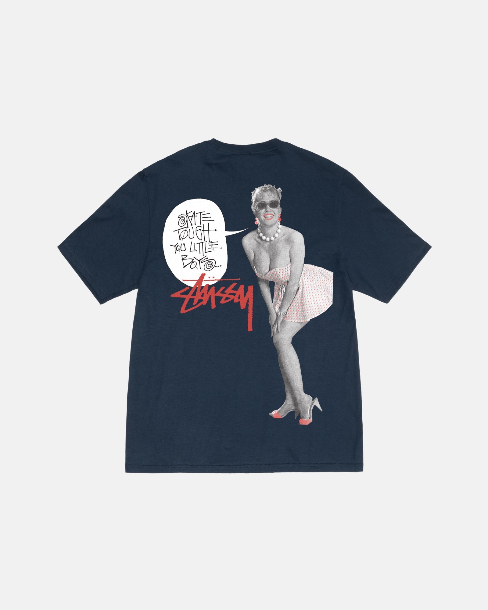 STUSSY SKATE TOUGH TEE NAVY L - Tシャツ/カットソー(半袖/袖なし)