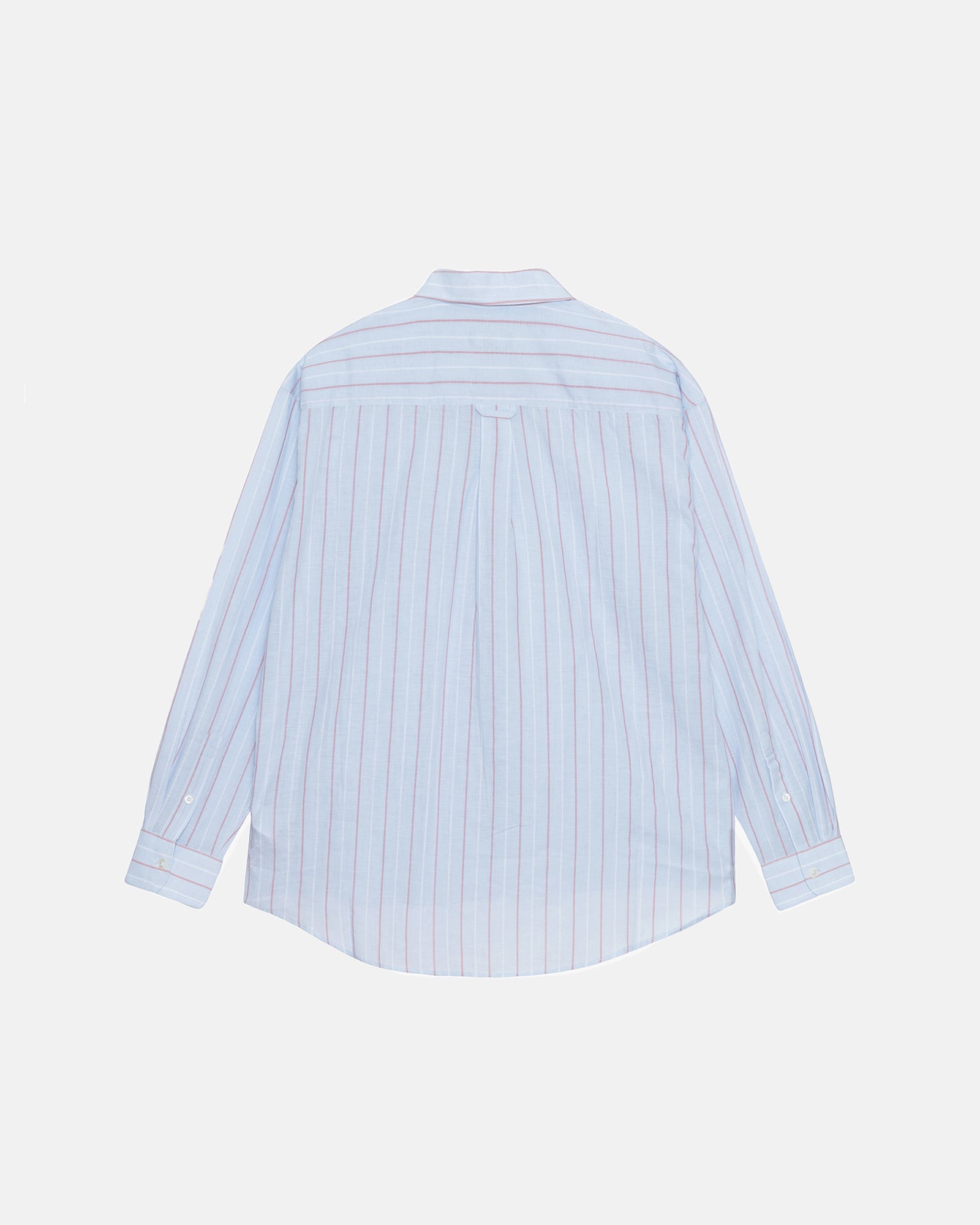 Stüssy Classic Shirt Striped Cotton Linen Light Blue Tops