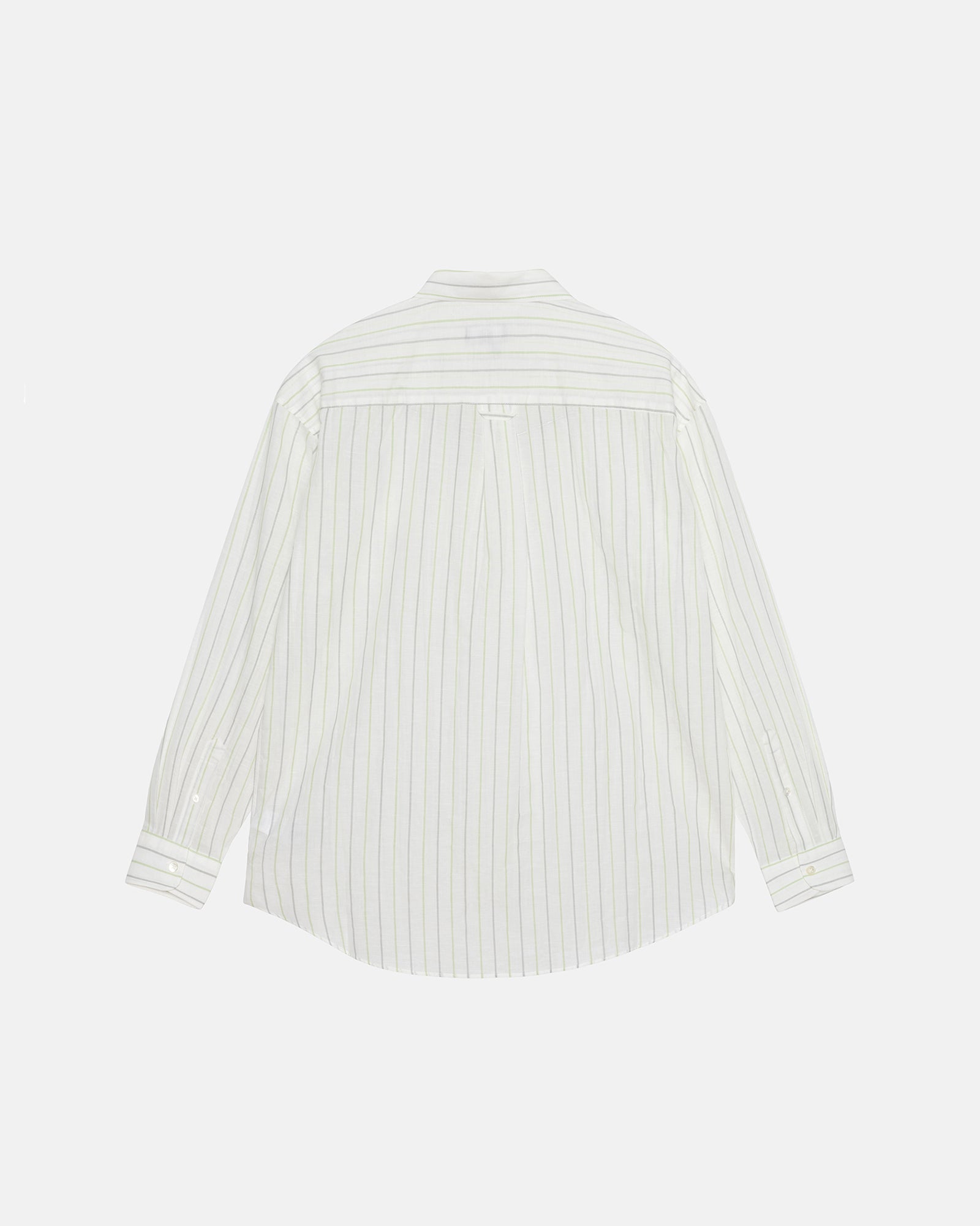 Stüssy Classic Shirt Striped Cotton Linen White Tops