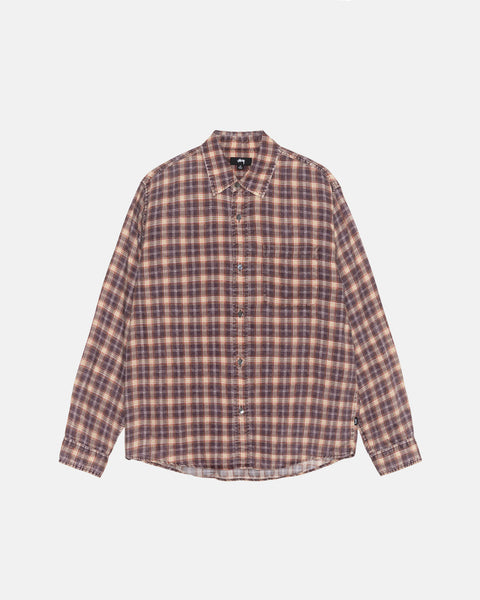 Stüssy Matthew Shirt Printed Plaid Brick Tops