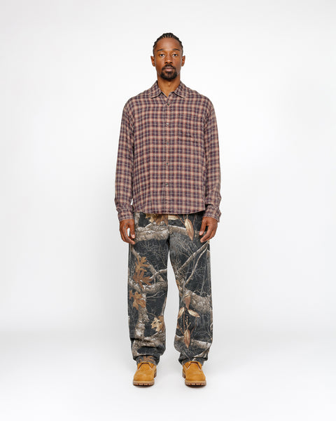 Stüssy Matthew Shirt Printed Plaid Brick Tops