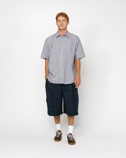 Stüssy Boxy Ss Shirt 8 Ball Stripe Navy Tops