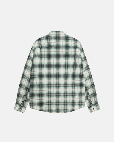 Stüssy Matthew Shirt Lg Printed Plaid Green Tops