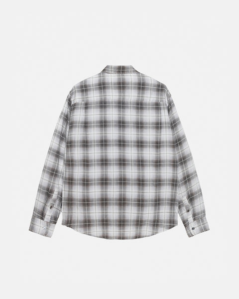 Stüssy Matthew Shirt Lg Printed Plaid Brown Tops