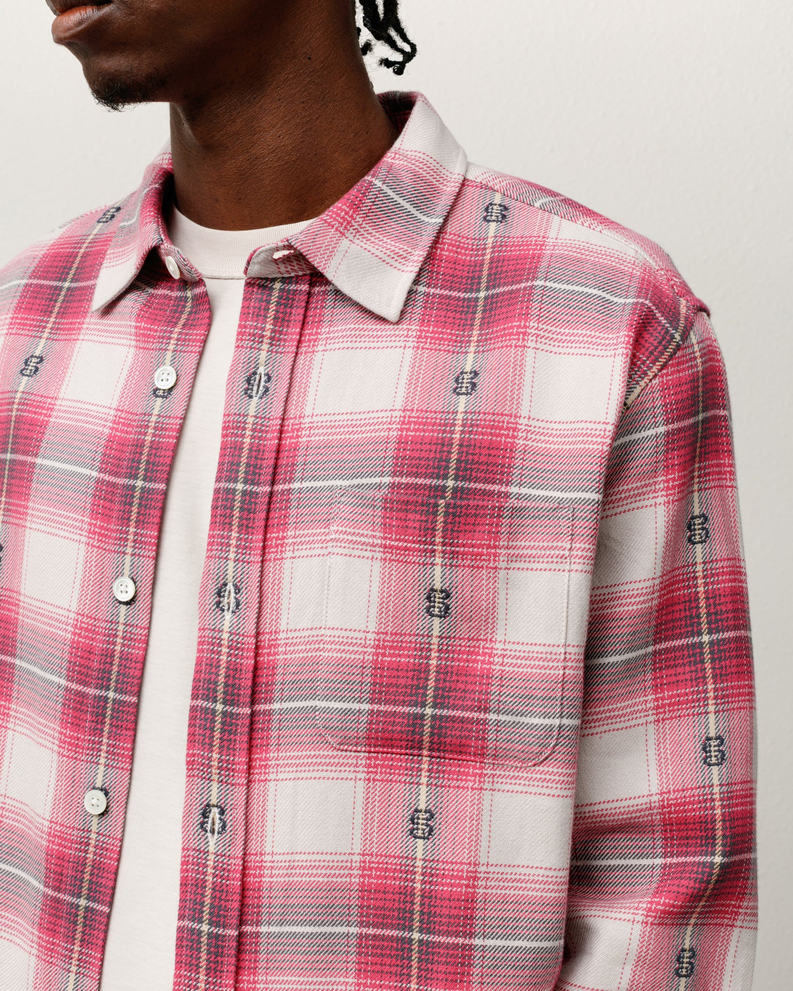Motif Plaid Shirt – Pink | Tops | Stüssy Japan