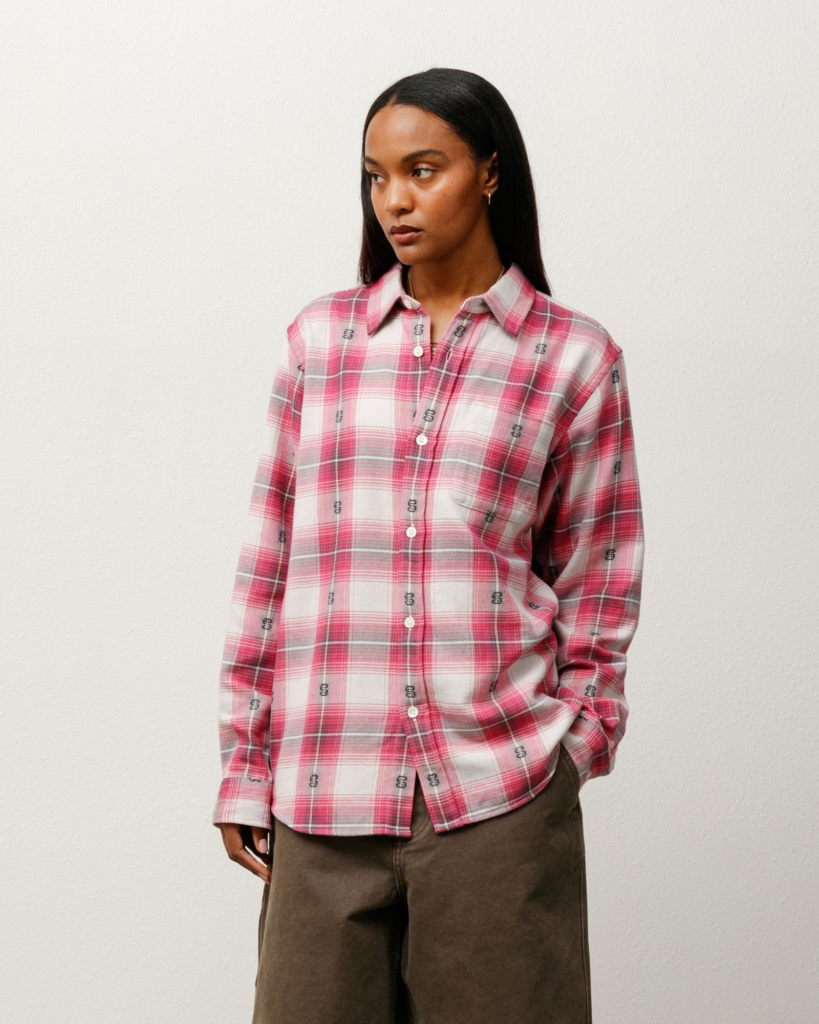 Motif Plaid Shirt – Pink | Tops | Stüssy Japan