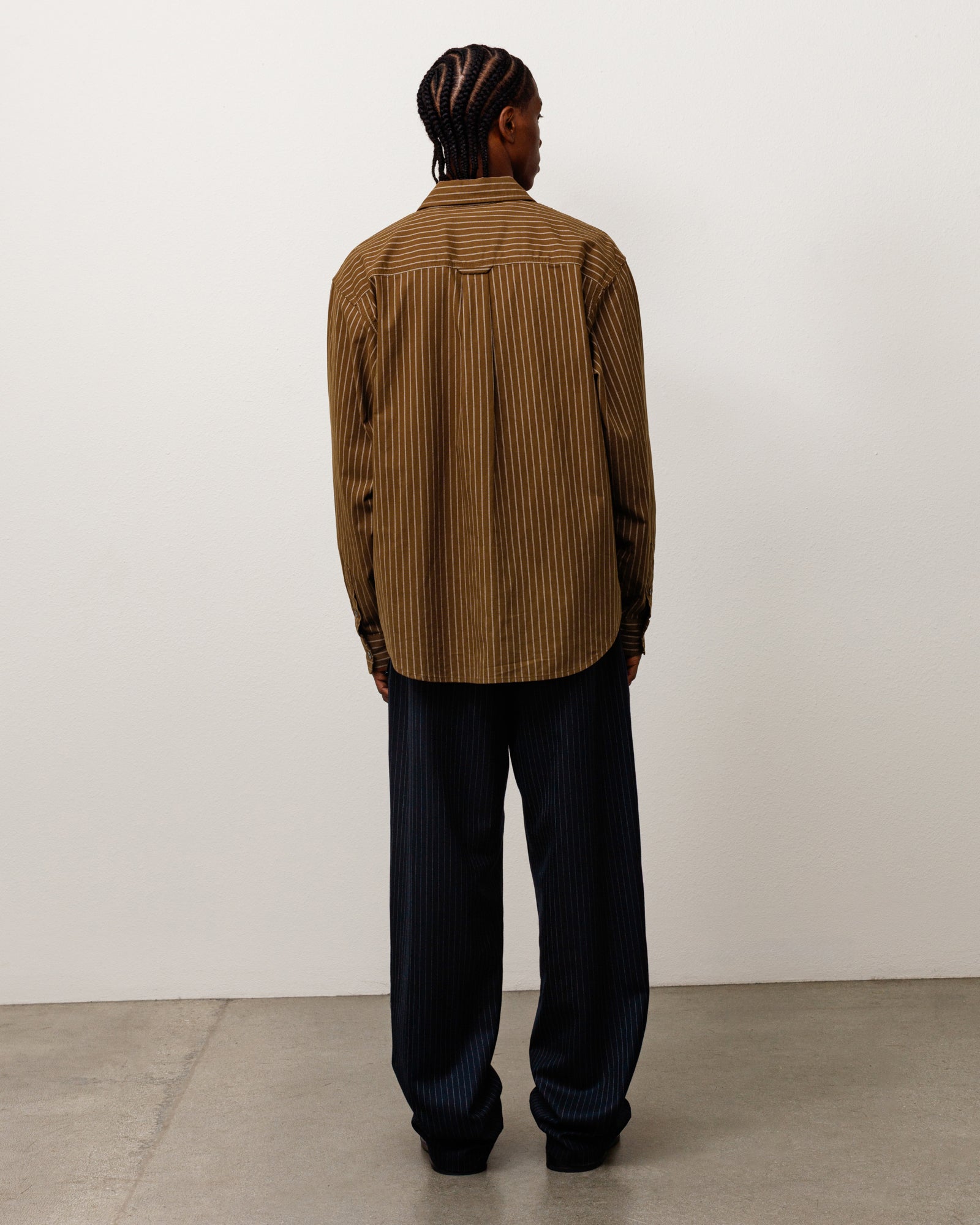 Oxford Shirt - Brown Stripe | Tops & Shirts | Stüssy Japan