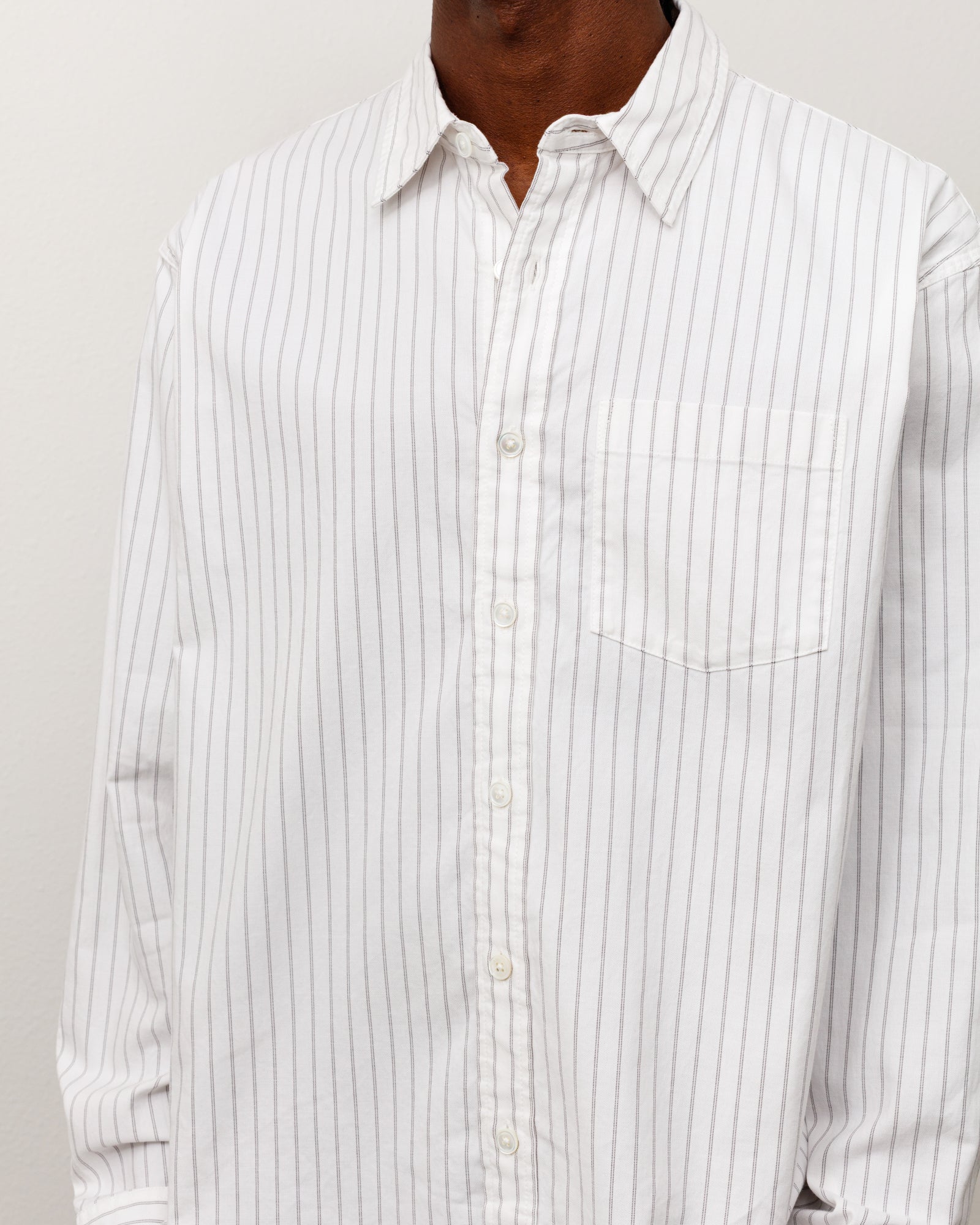 Oxford Shirt - Grey Stripe | Tops & Shirts | Stüssy Japan
