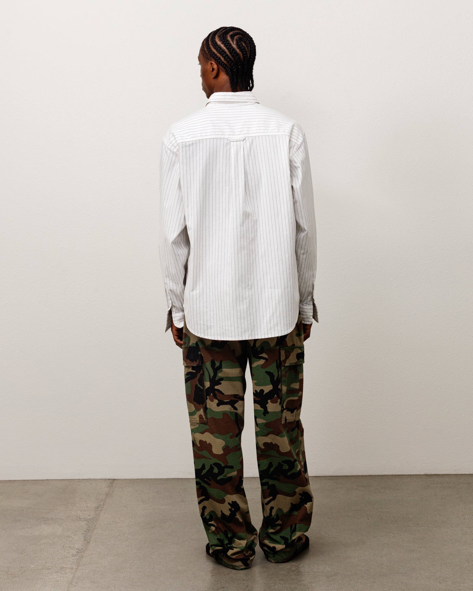 Oxford Shirt - Grey Stripe | Tops & Shirts | Stüssy Japan