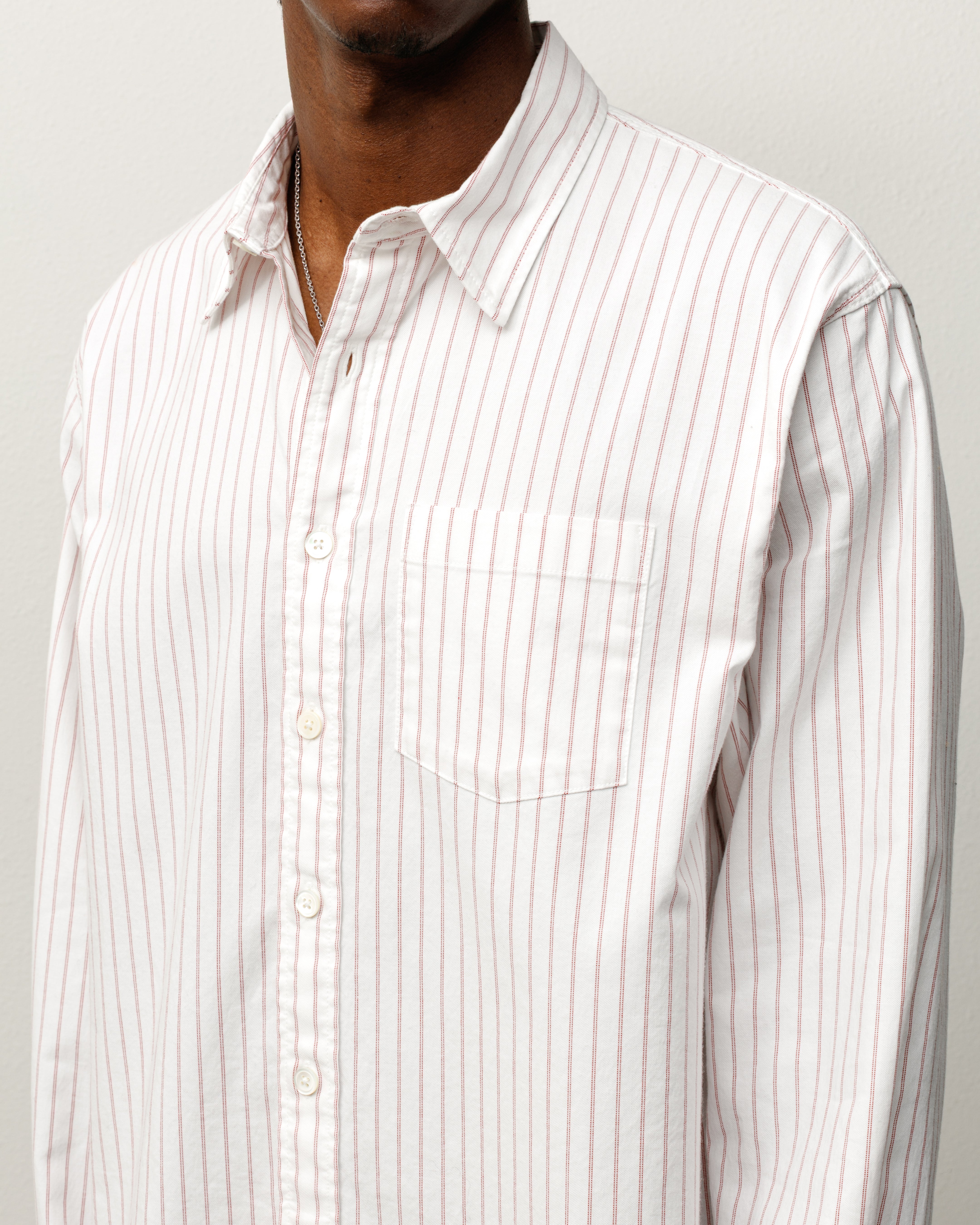 Oxford Shirt – White Stripe | Tops & Shirts | Stüssy Japan