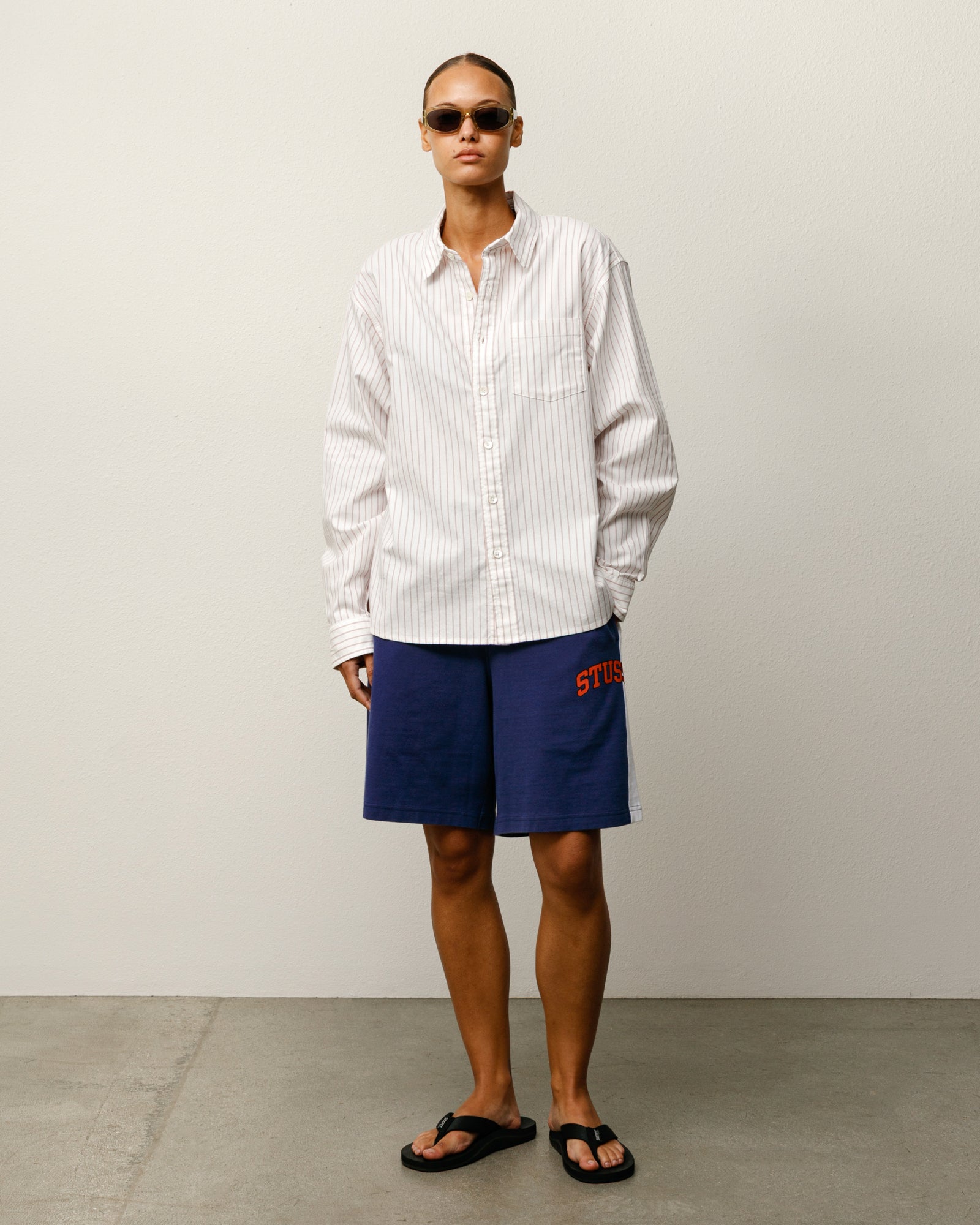Oxford Shirt – White Stripe | Tops & Shirts | Stüssy Japan