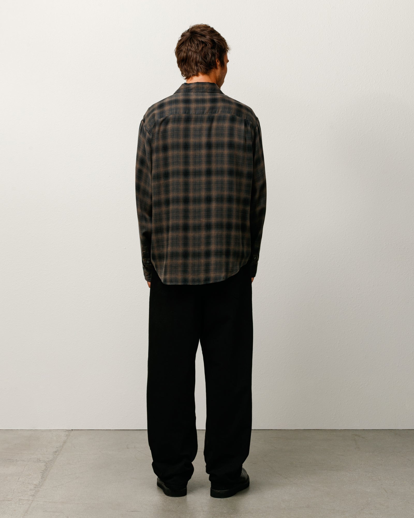 Matthew Plaid Shirt Sd Unisex Long Sleeve In Brown