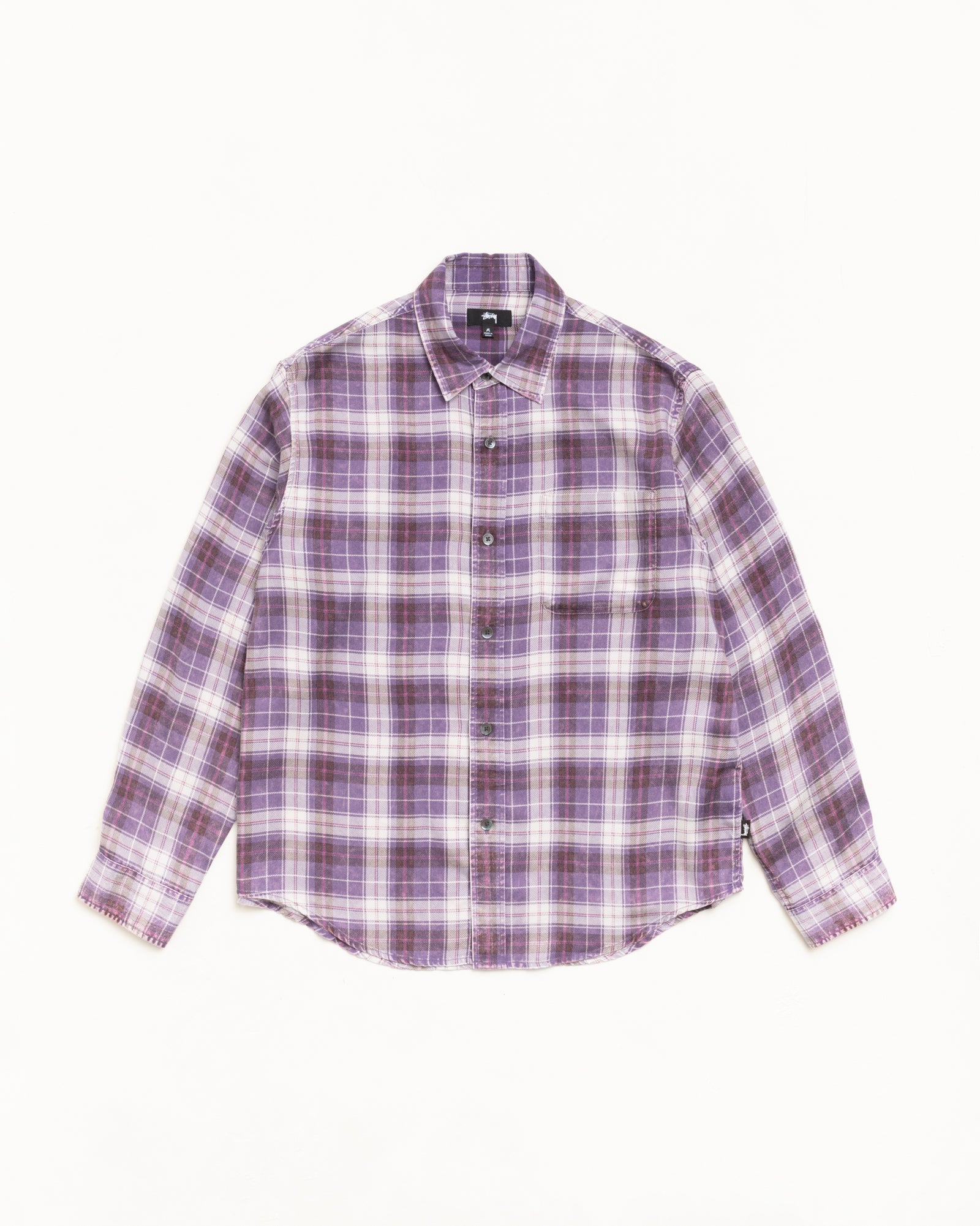 Matthew Plaid Shirt Cl Mens Long Sleeve In Lavender