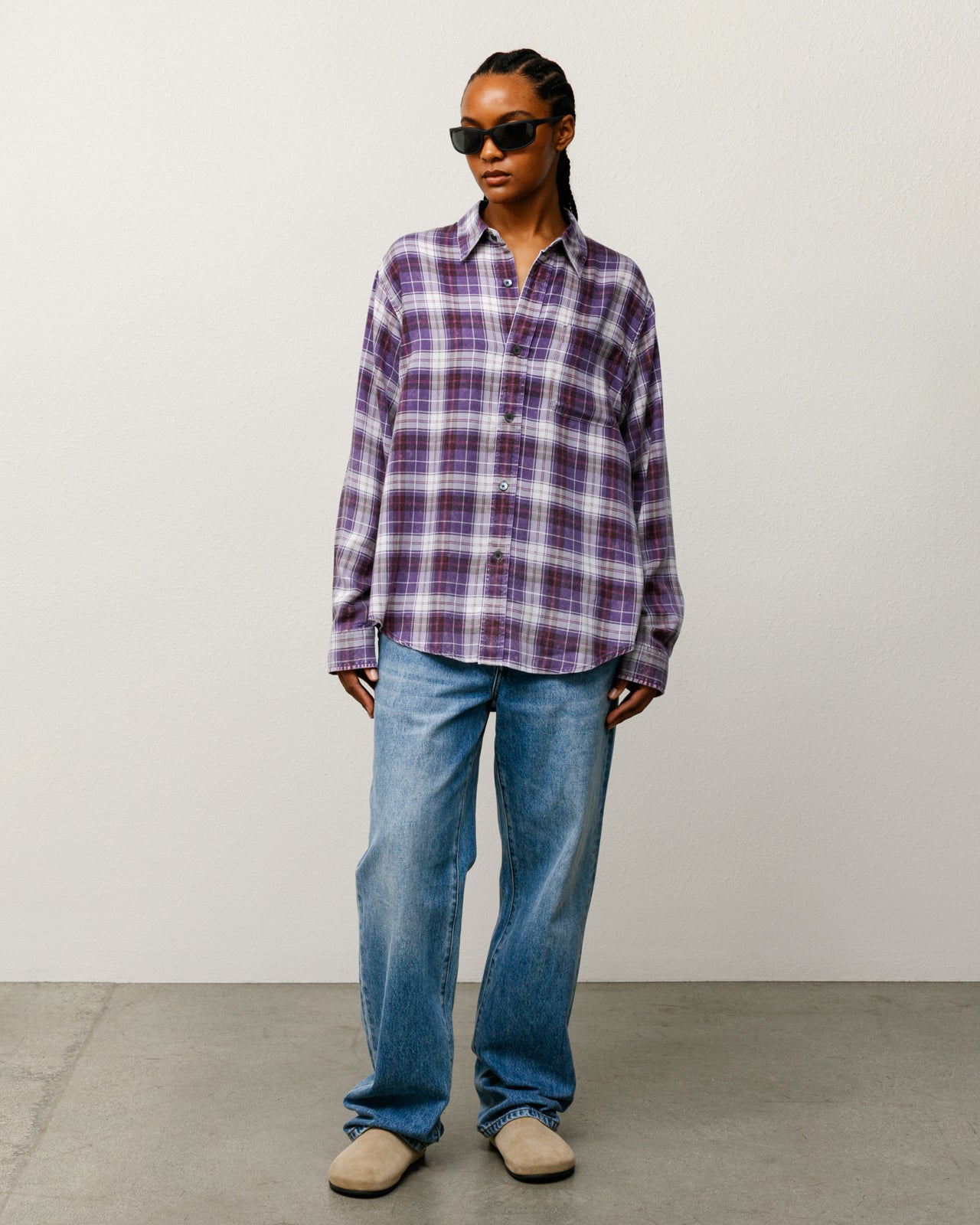 S*e様 Stussy 長袖ネルシャツ Lサイズ 紫系 Matthew Plaid Shirt – Lavender | Tops & Shirts | Stüssy Japan