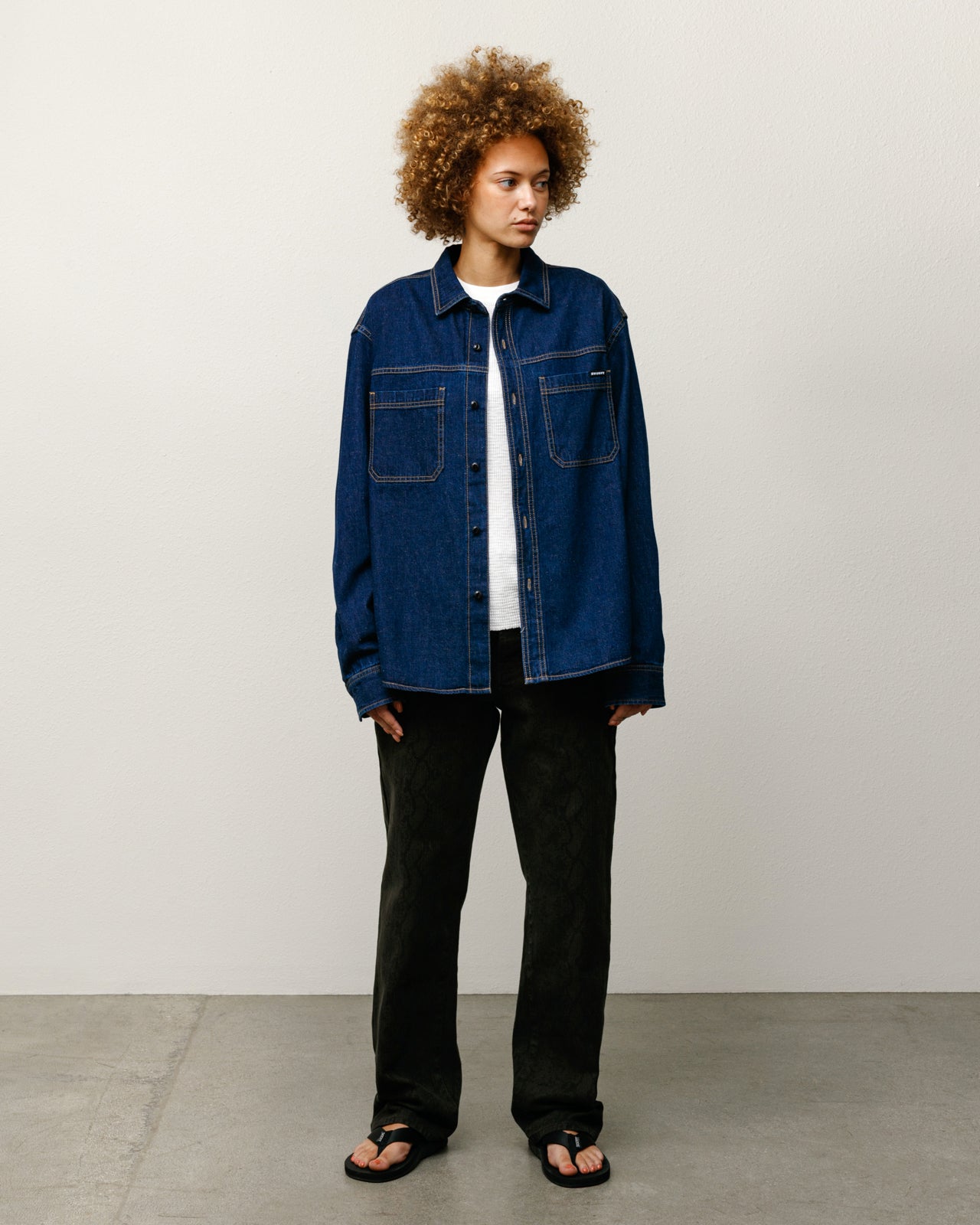 Work Denim Shirt – Dark Denim | Tops & Shirts | Stüssy Japan
