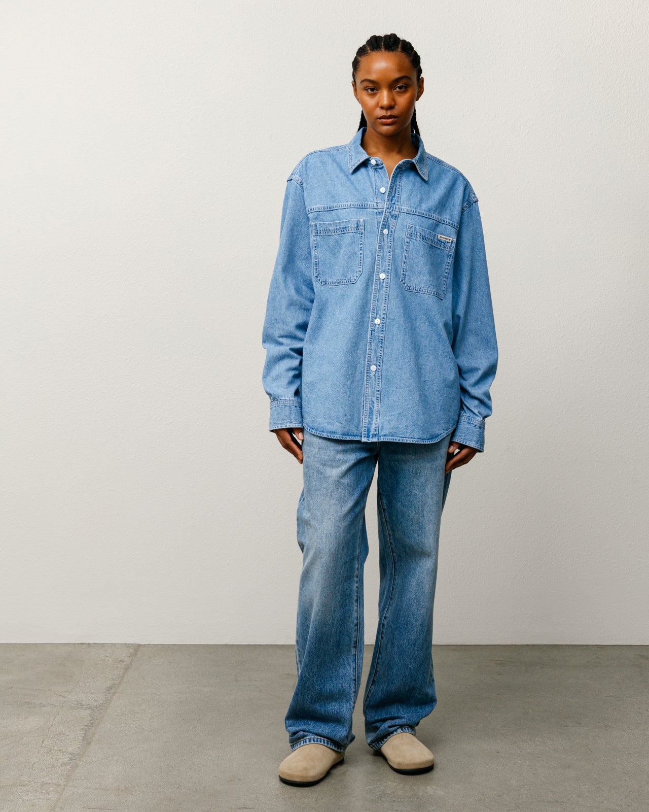 Work Denim Shirt – Light Denim | Tops & Shirts | Stüssy Japan