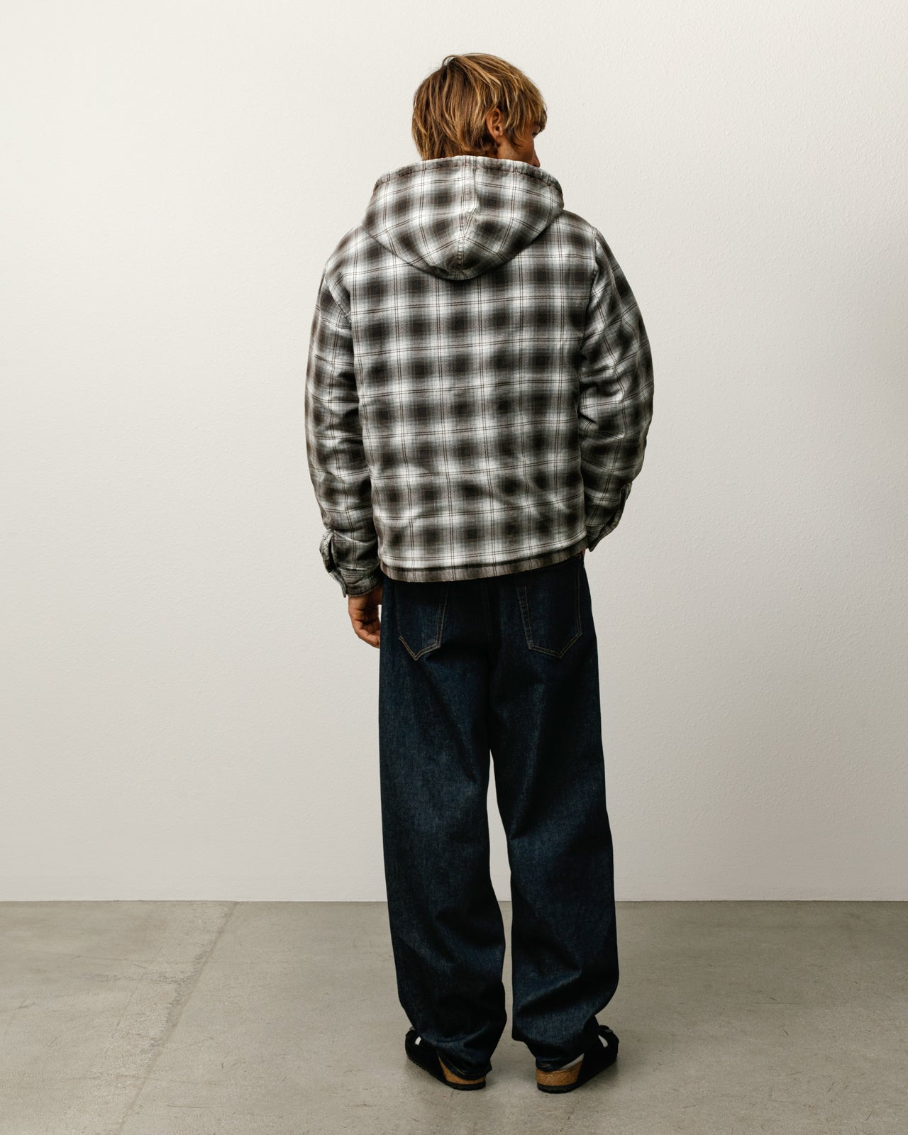 Zip Hooded Plaid Shirt – Charcoal | Outerwear | Stüssy Japan