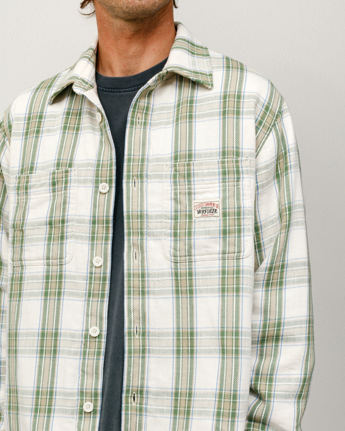 Lau Plaid Shirt Jacket – Off White | Tops & Shirts | Stüssy Japan