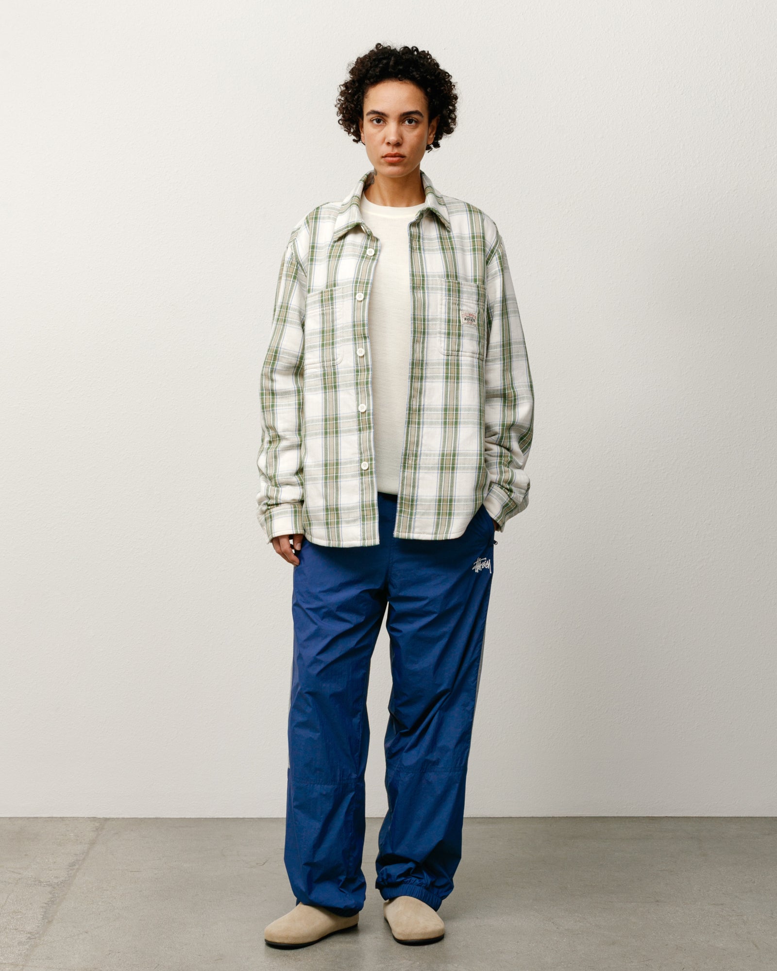 Lau Plaid Shirt Jacket – Off White | Tops & Shirts | Stüssy Japan