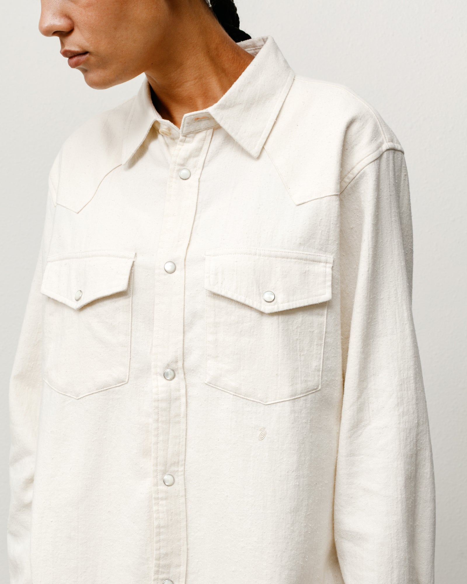 Cotton Silk Western Shirt – Off White | Tops & Shirts | Stüssy Japan