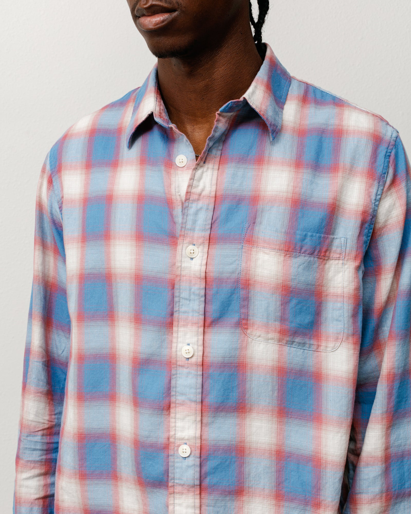 Beach Ombre Plaid Shirt – Blue | Tops & Shirts | Stüssy Japan