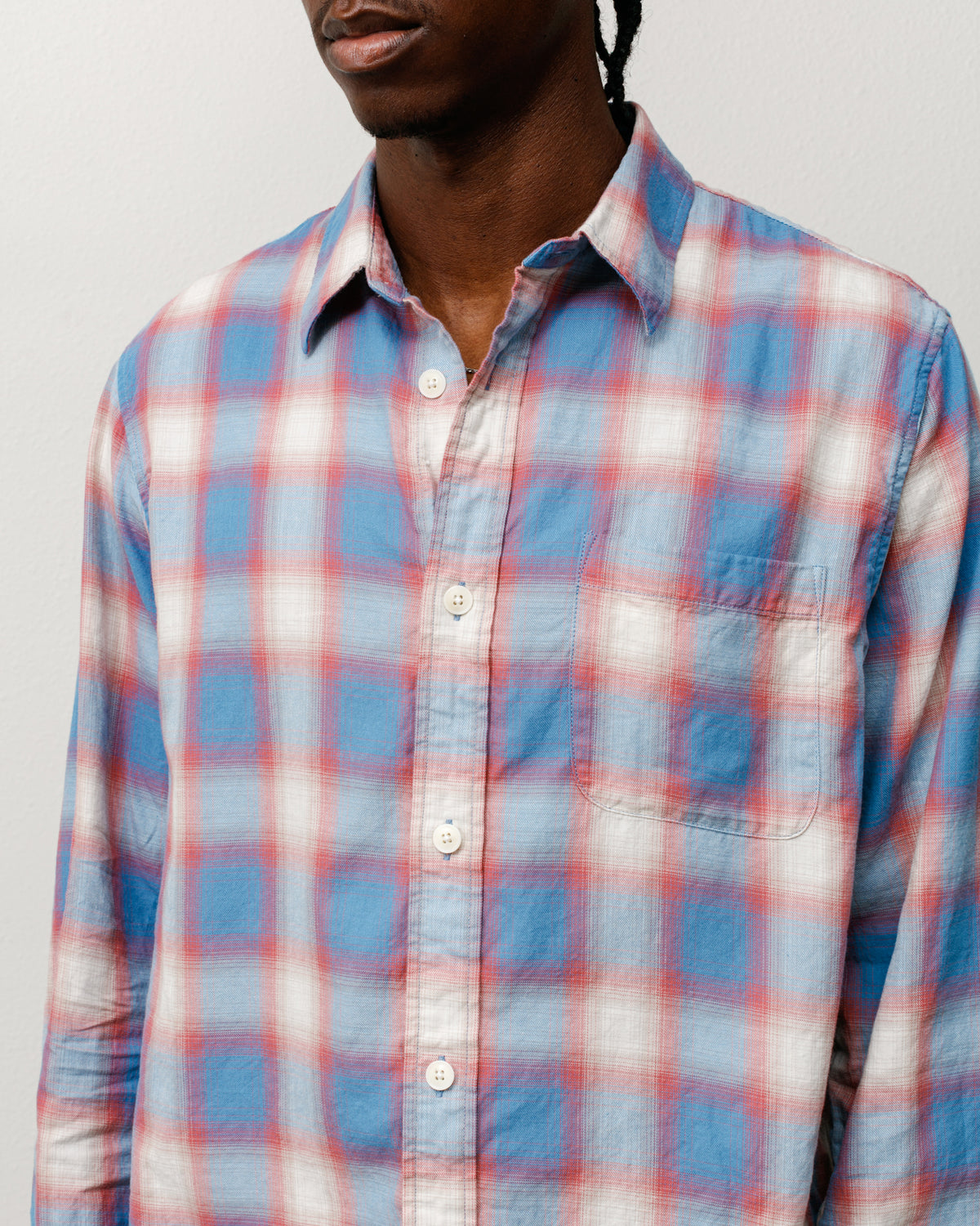 Beach Ombre Plaid Shirt – Blue | Tops & Shirts | Stüssy Japan