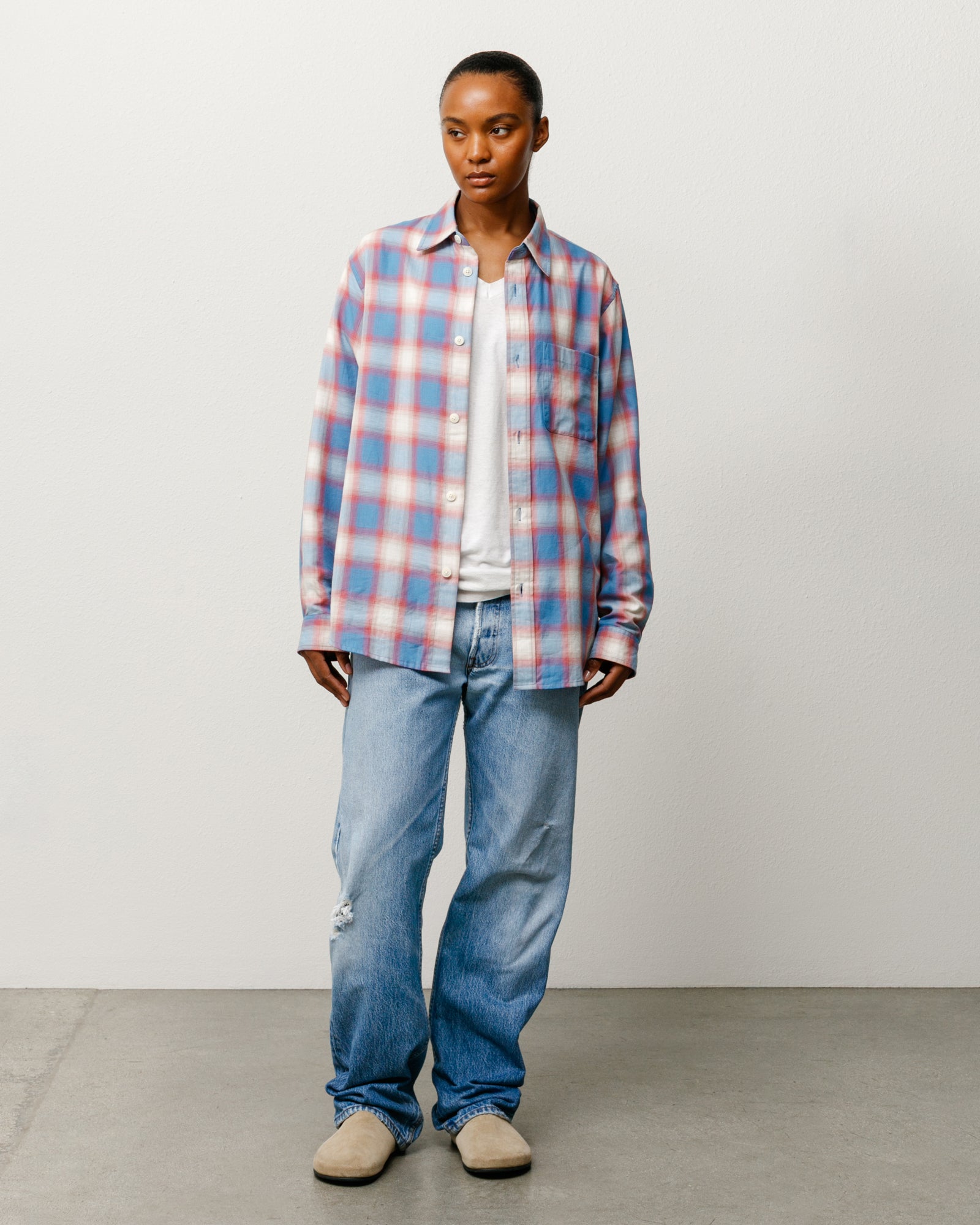 Beach Ombre Plaid Shirt – Blue | Tops & Shirts | Stüssy Japan