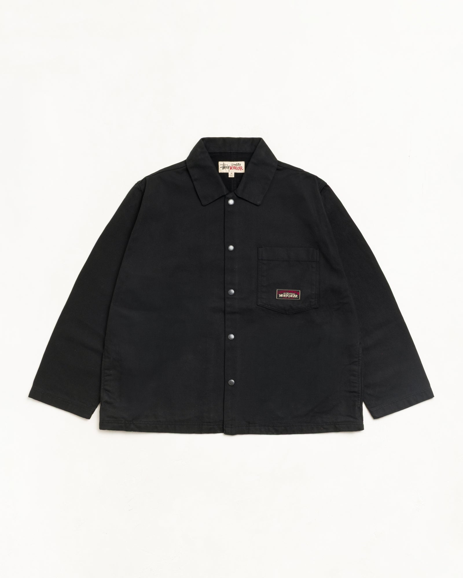 Canvas Work Overshirt - Black | Tops & Shirts | Stüssy Japan