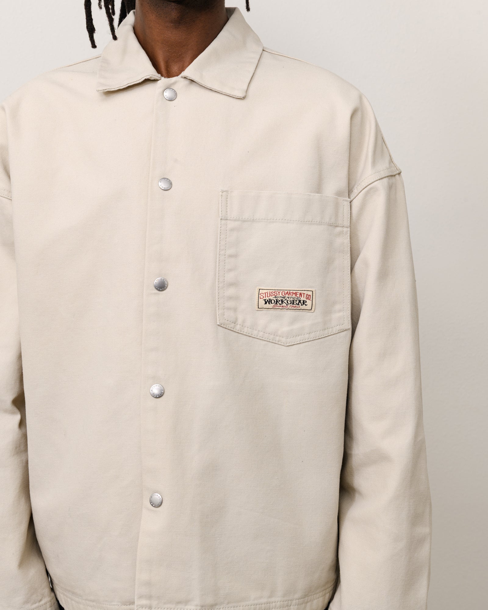 Canvas Work Overshirt - Bone | Tops & Shirts | Stüssy Japan