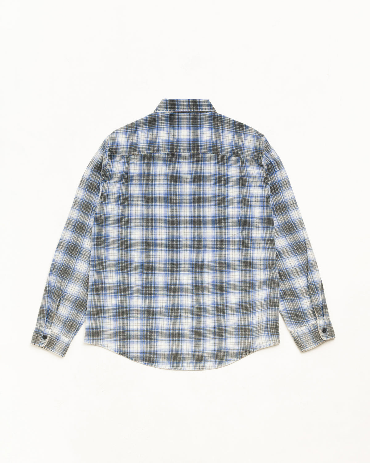 Dax Plaid Shirt Unisex Long Sleeve In Blue